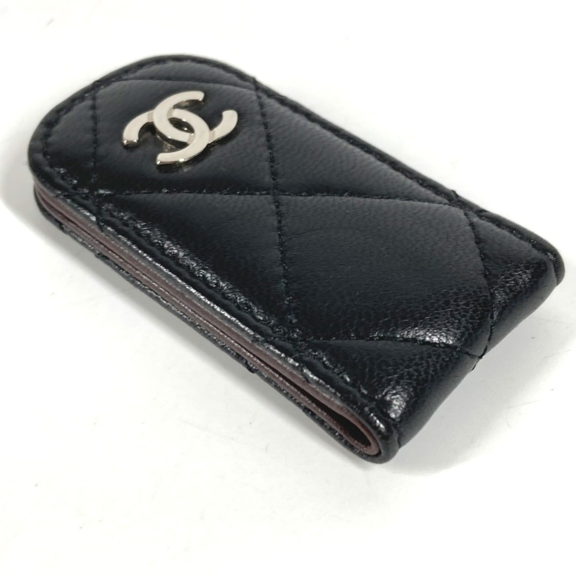 Chanel Black Leather Money Clip (Pre-Owned)