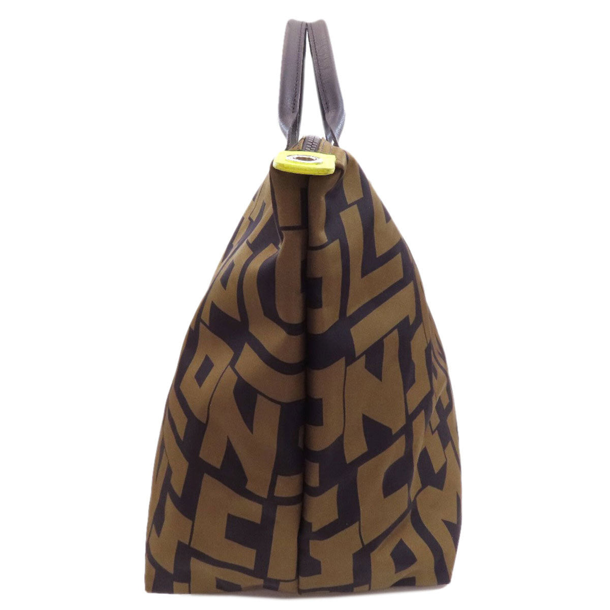 Longchamp Le Pliage Black Khaki Nylon Tote Bag (Pre-Owned)