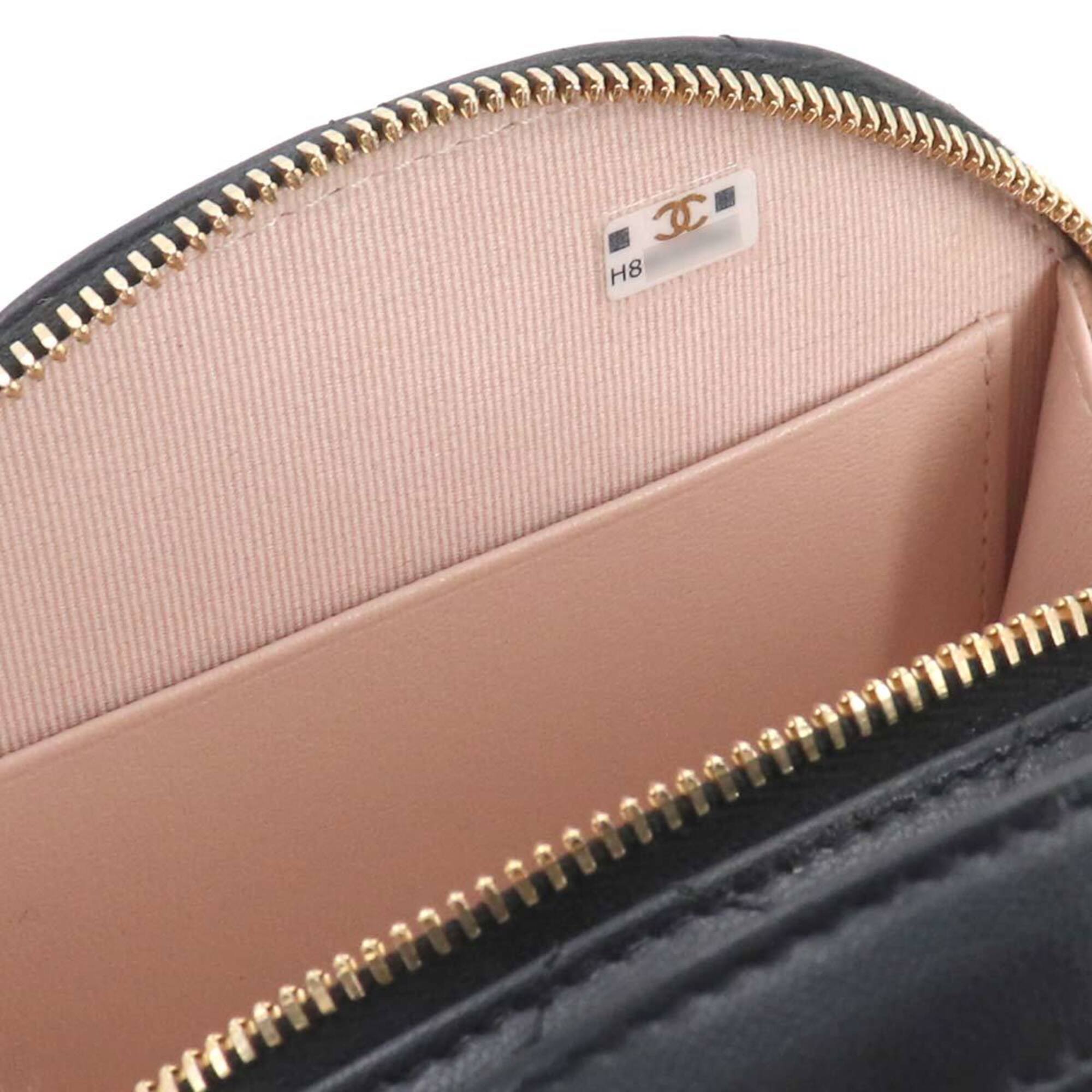 Chanel Black Leather Handbag Shoulder Bag (Pre-Owned)