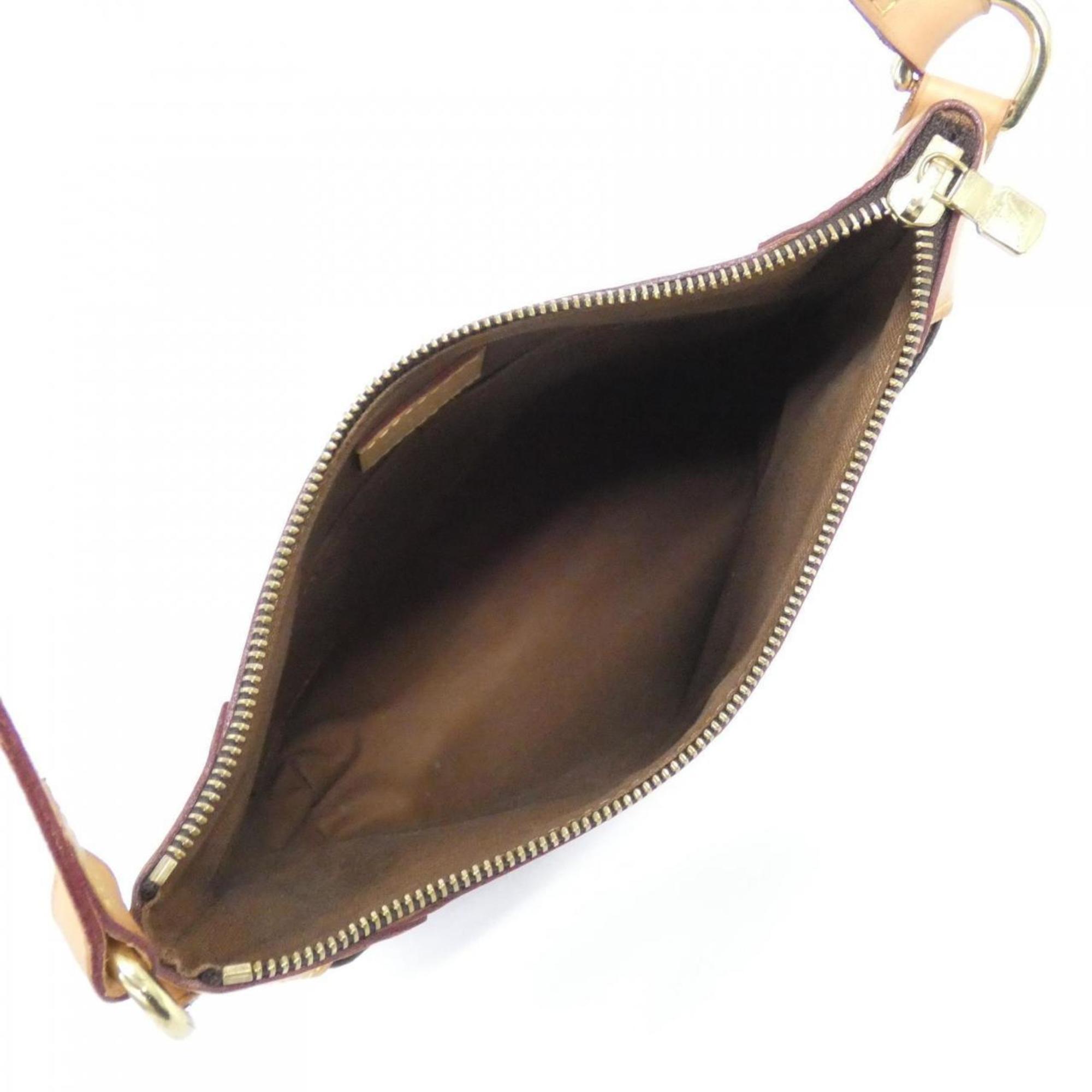 Louis Vuitton Marron Coated Canvas Shoulder Bag (Pre-Owned)