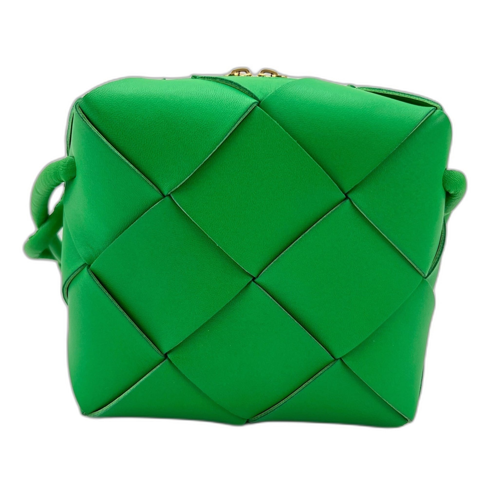 Bottega Veneta Green Intrecciato Shoulder Bag (Pre-Owned)