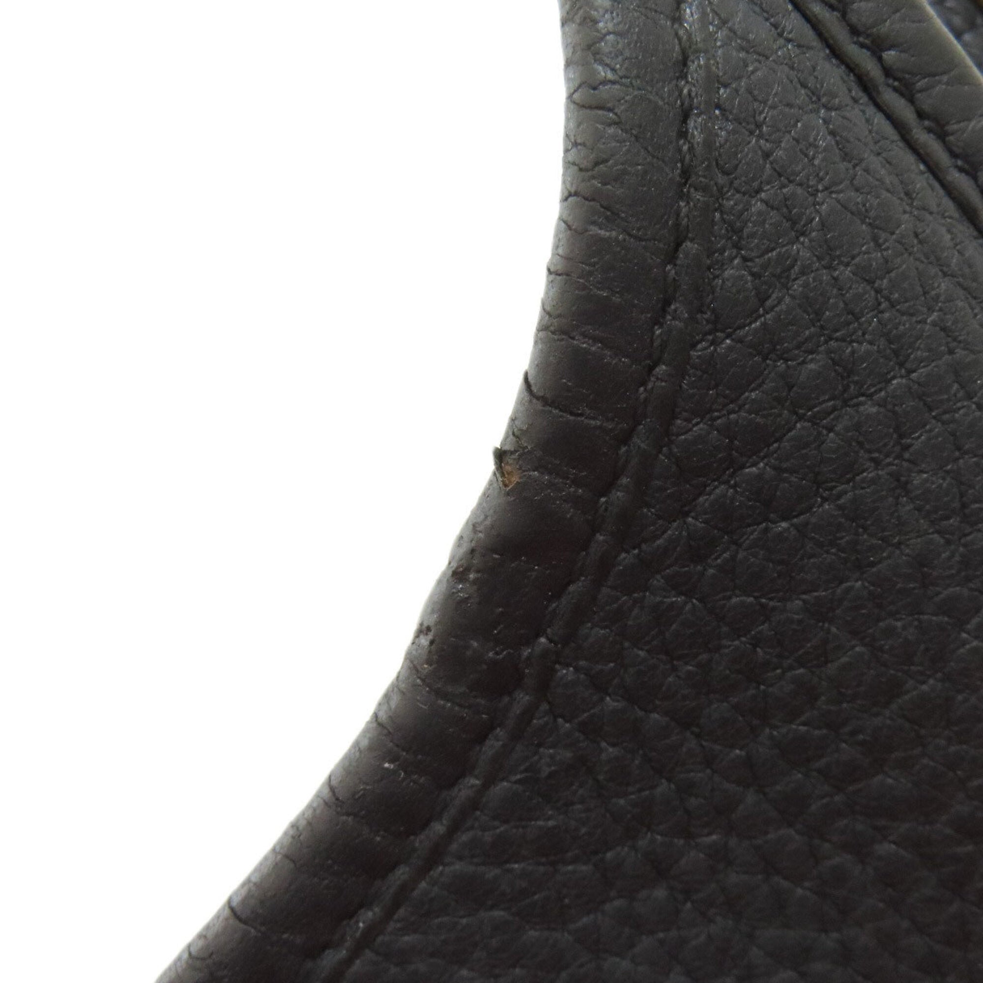 Hermes Black Taurillon Clemence Leather Shoulder Bag (Pre-Owned)