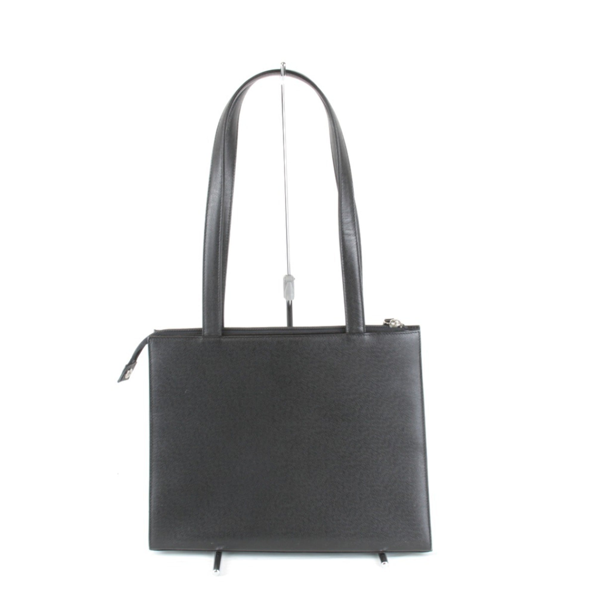 Burberry Black Leather Tote Bag (Pre-Owned)