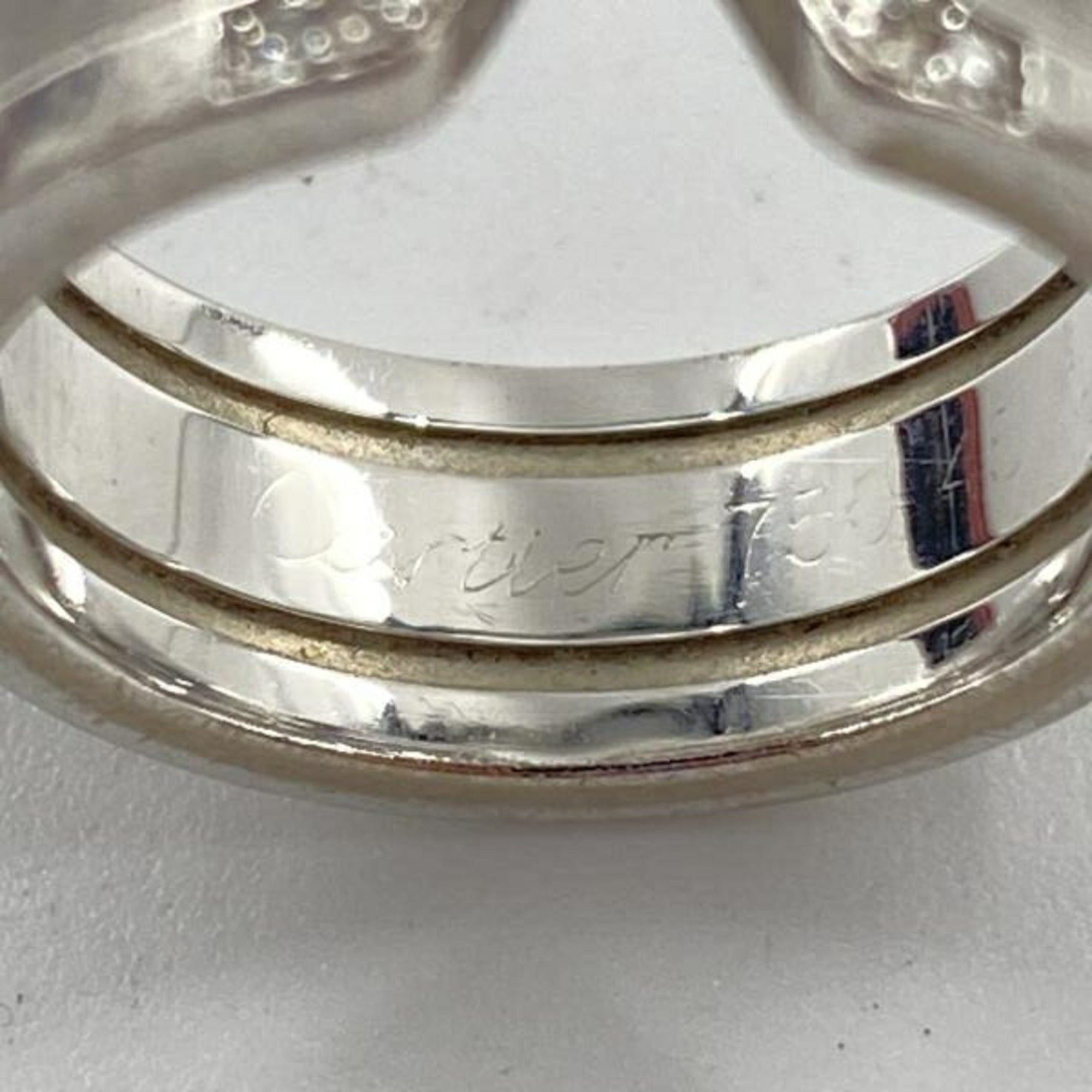 Cartier C2 Silver White Gold (18K) Band Ring (Pre-Owned)