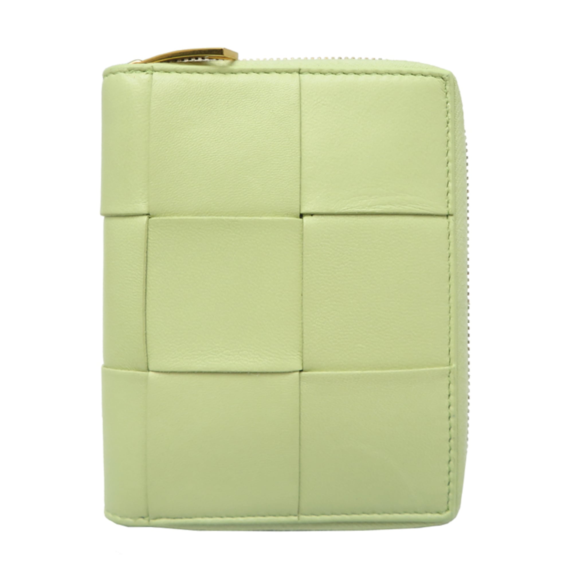 Bottega Veneta Green Yellow Leather Wallet (Bi-Fold) (Pre-Owned)