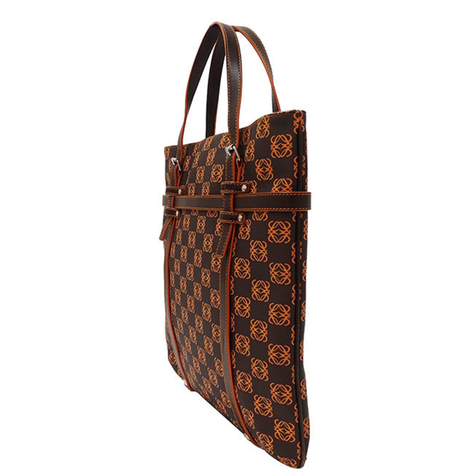 Loewe Brown Orange Pvc Tote Bag (Pre-Owned)