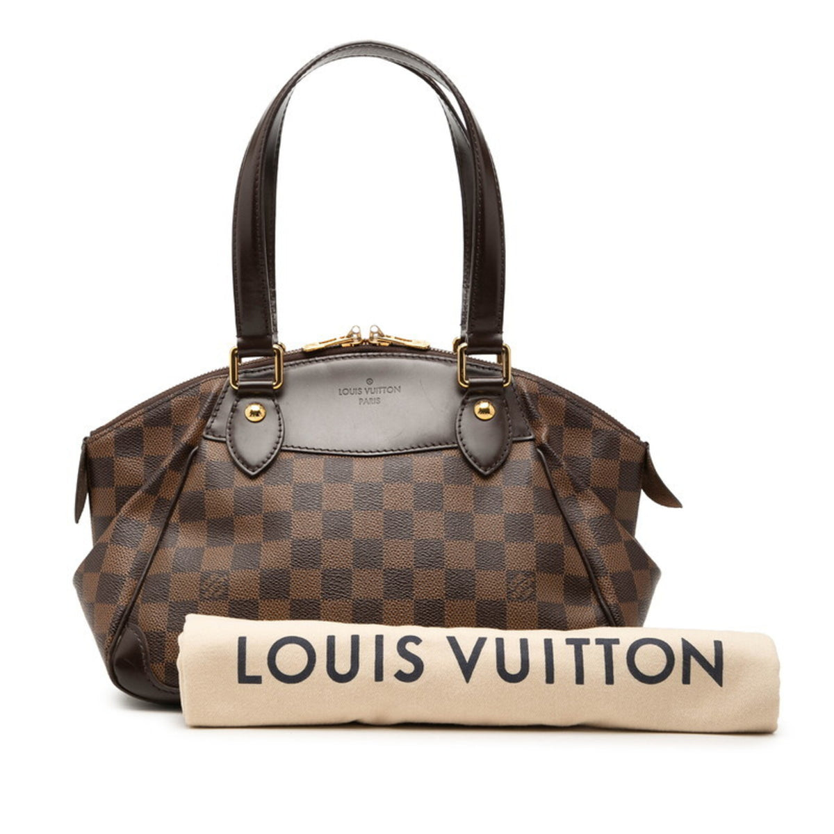 Louis Vuitton Brown Pvc Leather Handbag (Pre-Owned)