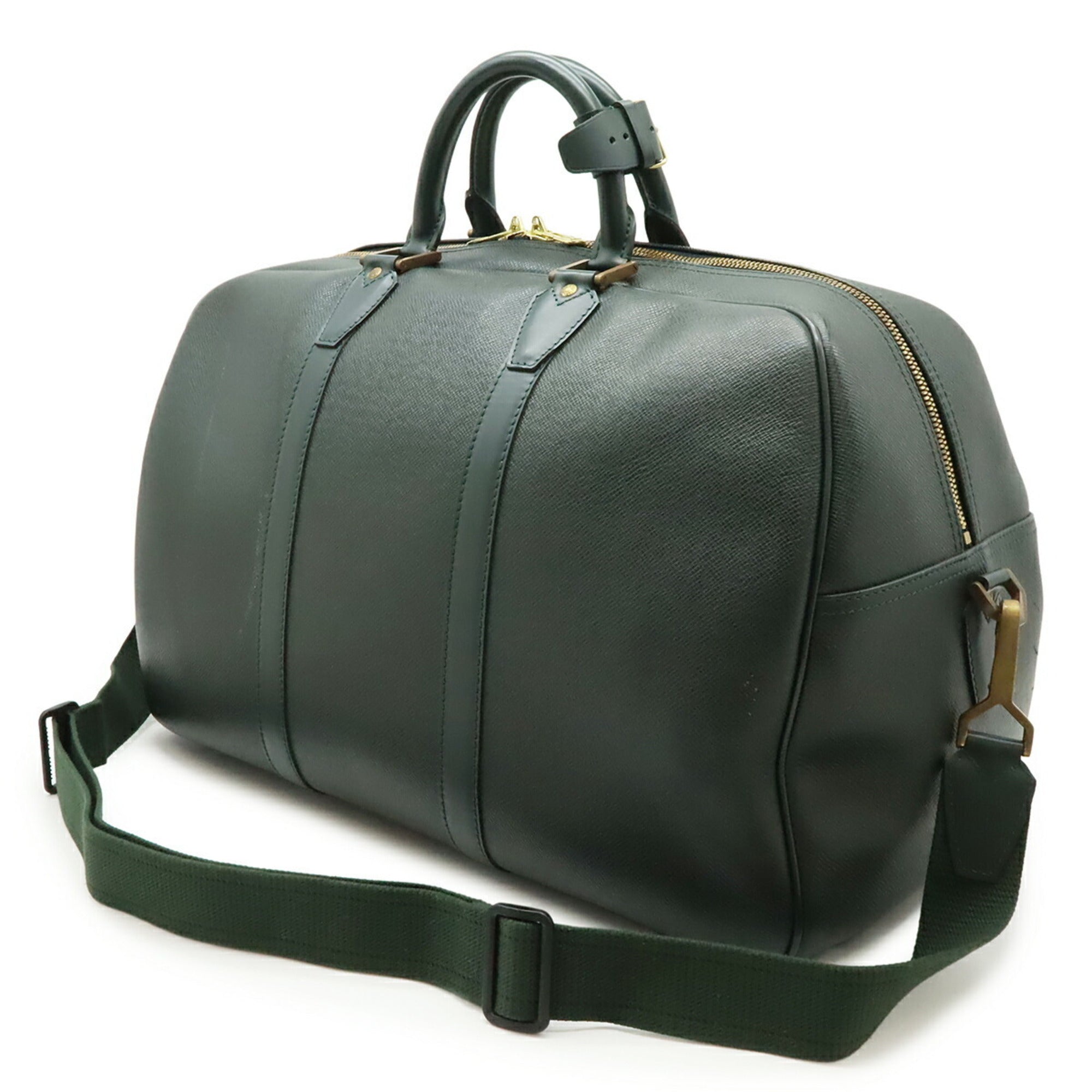 Louis Vuitton Green Taiga Leather Boston Bag Shoulder Bag (Pre-Owned)