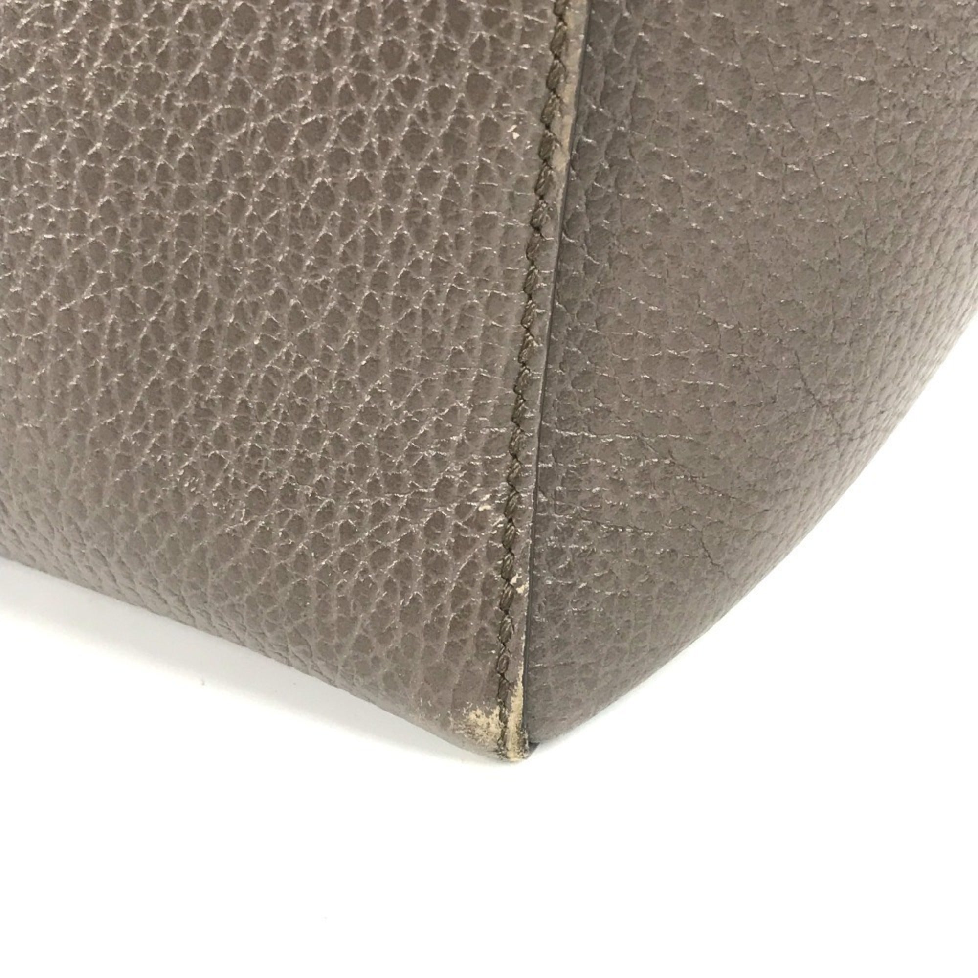 Gucci Gray Pink Leather Shoulder Bag Tote Bag (Pre-Owned)