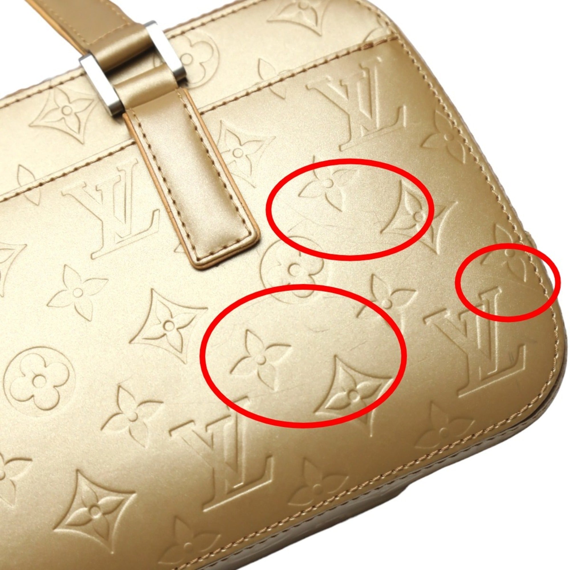 Louis Vuitton Gold Monogram Mat Handbag (Pre-Owned)