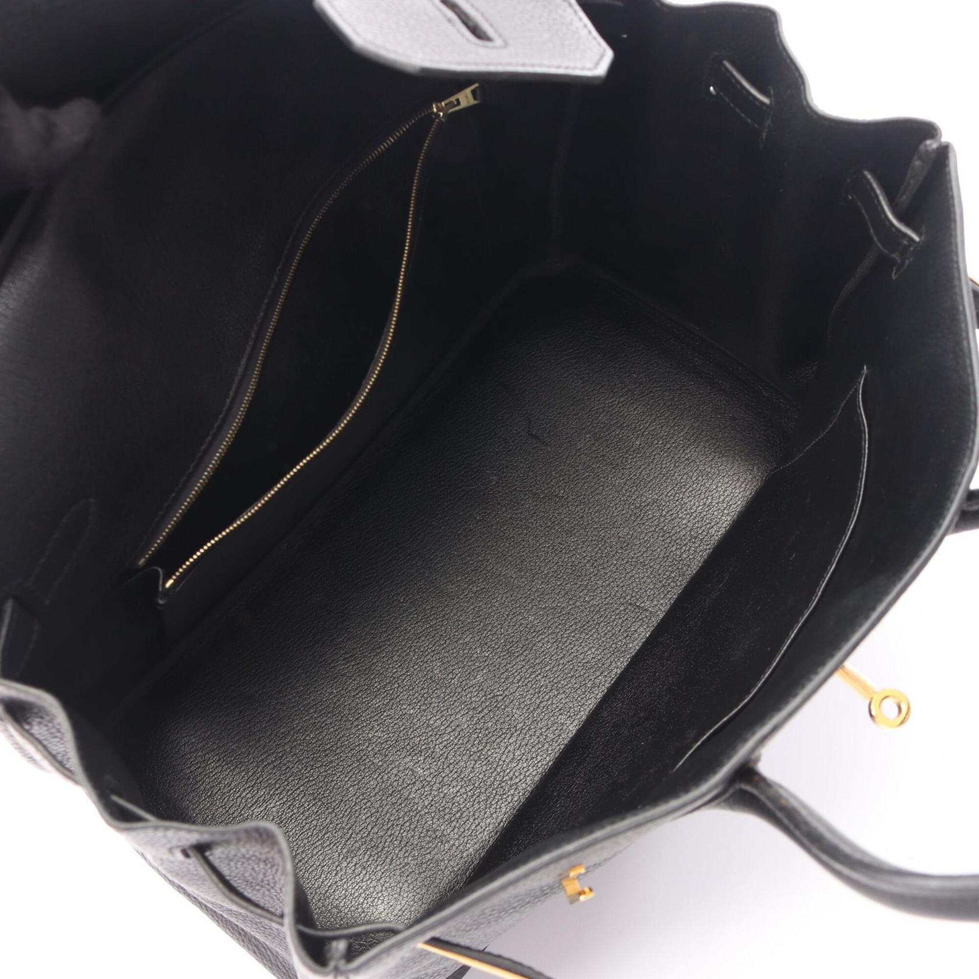 Hermes Black Togo Leather Leather Handbag (Pre-Owned)