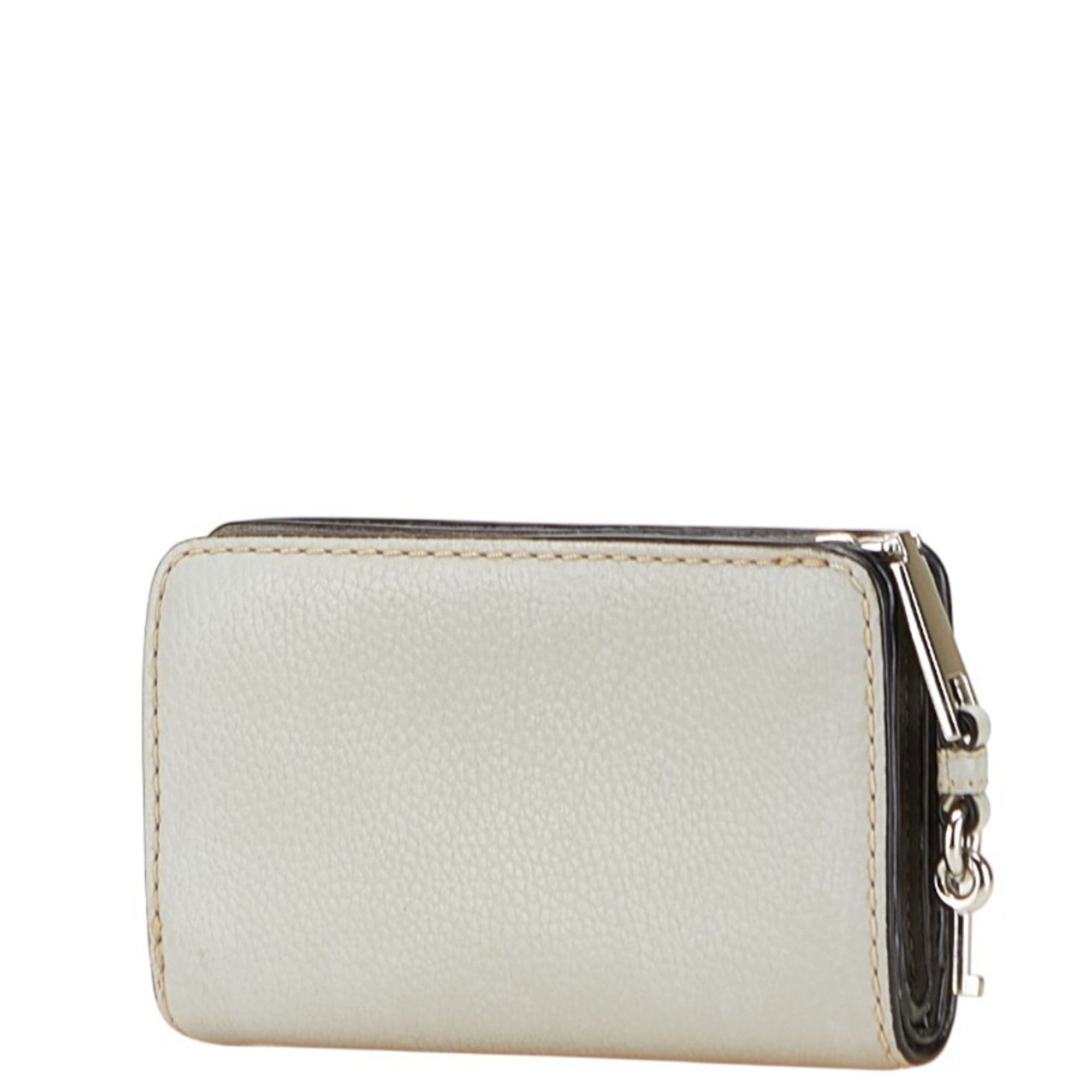 Marc Jacobs Gray Leather Wallet (Bi-Fold) (Pre-Owned)