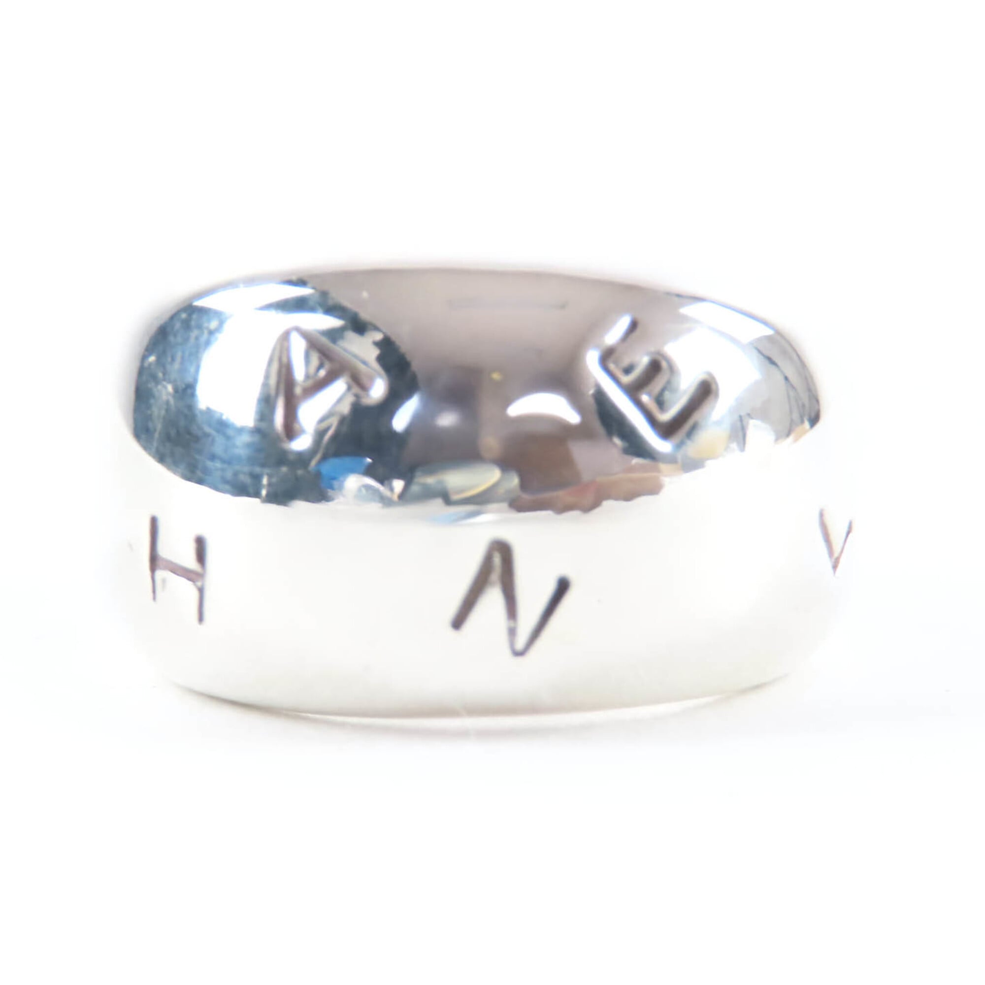 Chanel Silver Silver 925 Band Ring (Pre-Owned)