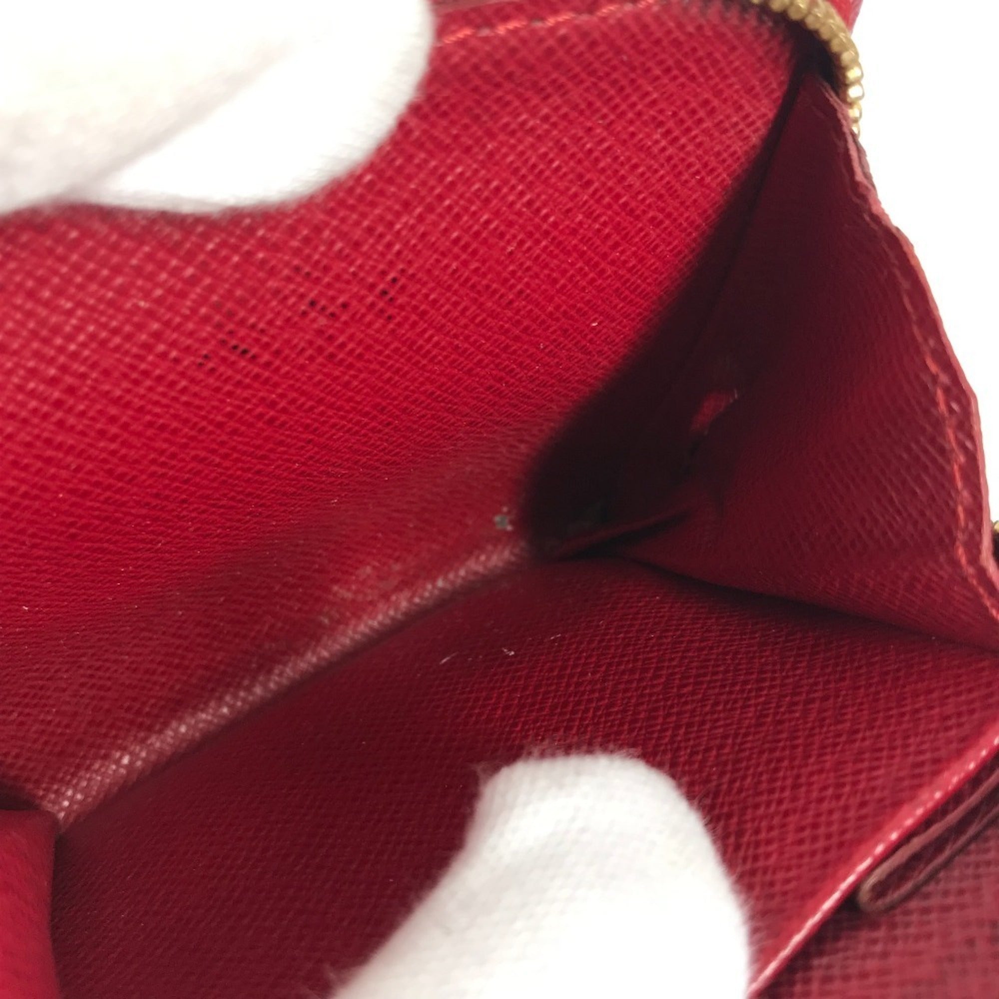 Louis Vuitton Brown Red Color Monogram Cherry Blossom Canvas Wallet (Bi-Fold) (Pre-Owned)