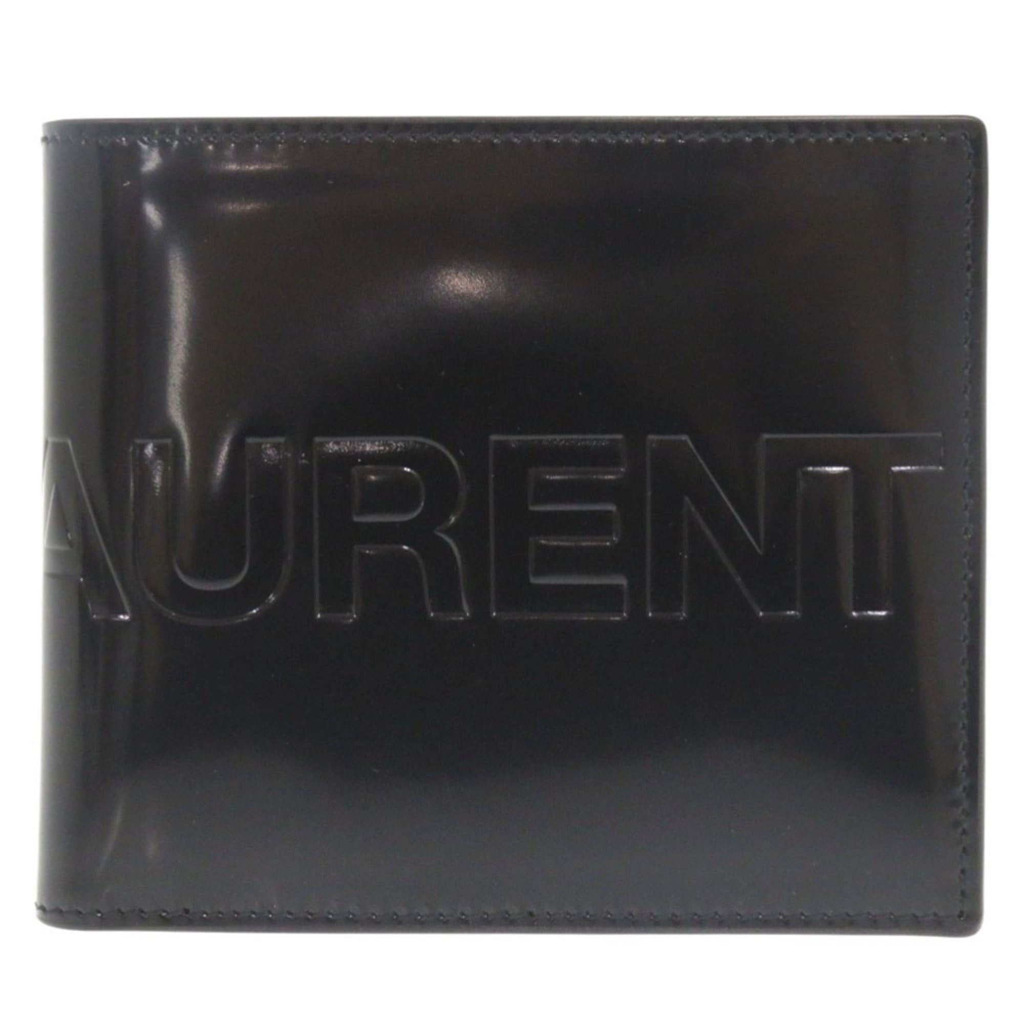 Saint Laurent Black Patent Leather Wallet (Bi-Fold) (Pre-Owned)