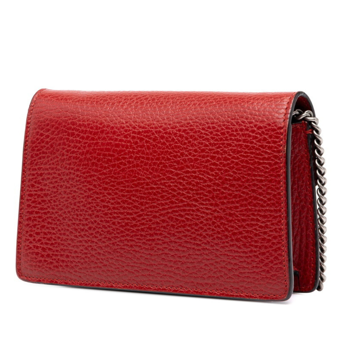 Gucci Red Color Leather Shoulder Bag (Pre-Owned)