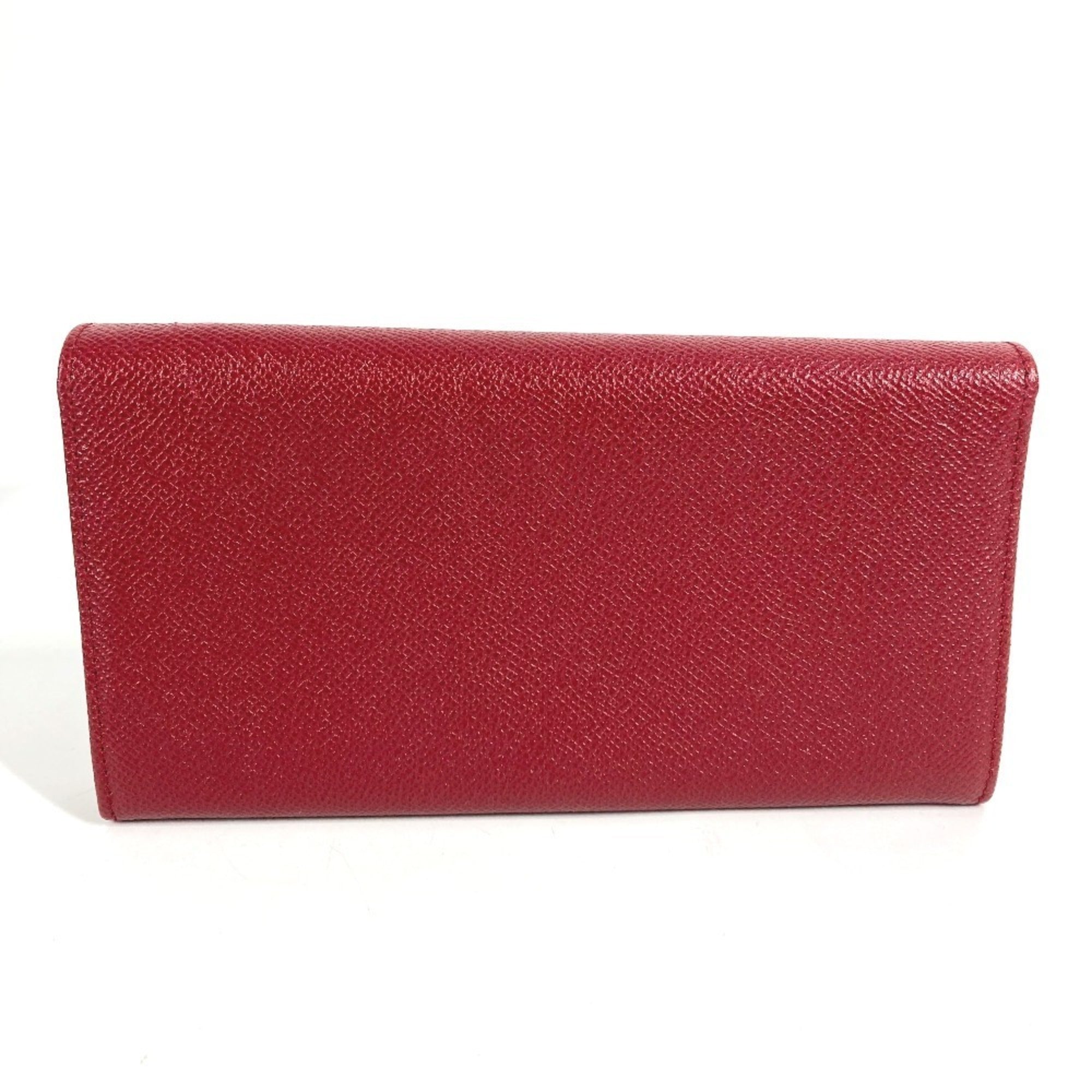 Bvlgari Bvlgari Bvlgari Red Color Leather Long Wallet (Bi-Fold) (Pre-Owned)