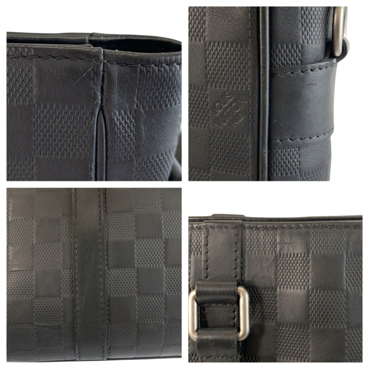 Louis Vuitton Black Onyx Leather Tote Bag (Pre-Owned)
