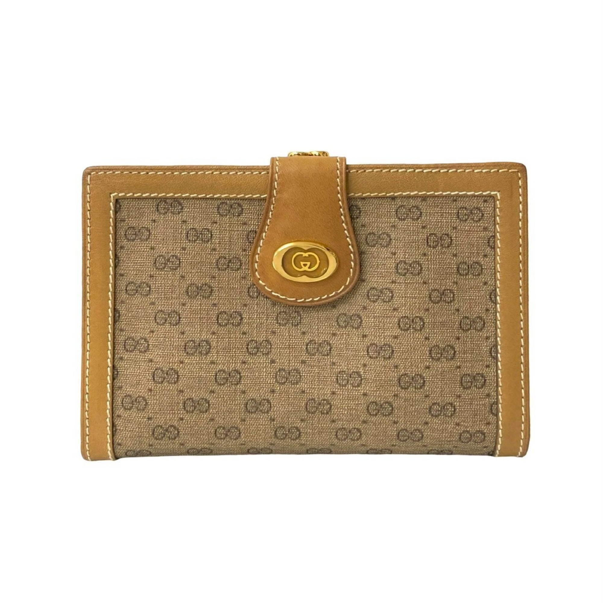 Gucci Brown Leather Pvc Wallet (Bi-Fold) (Pre-Owned)