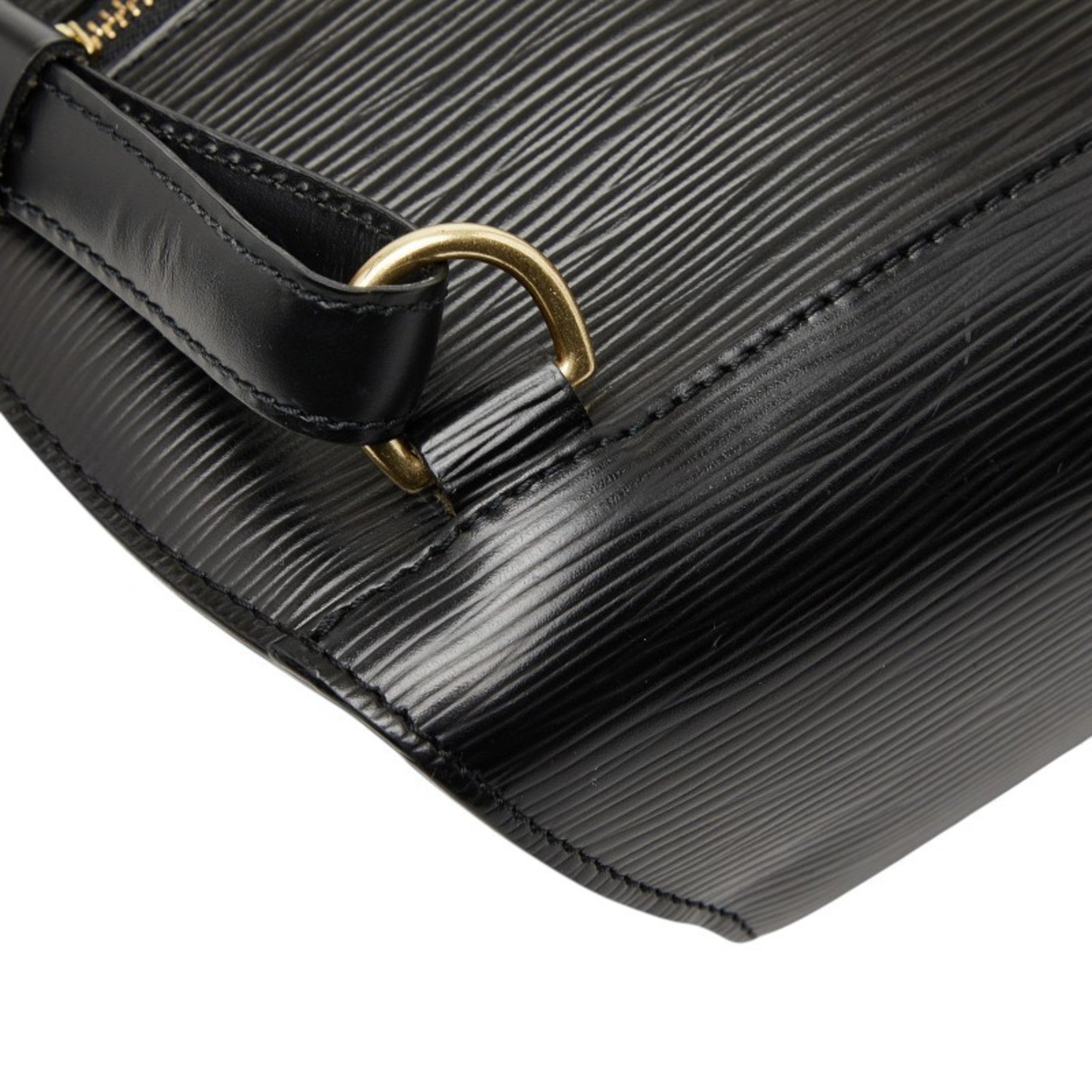 Louis Vuitton Black Noir Leather Backpack (Pre-Owned)