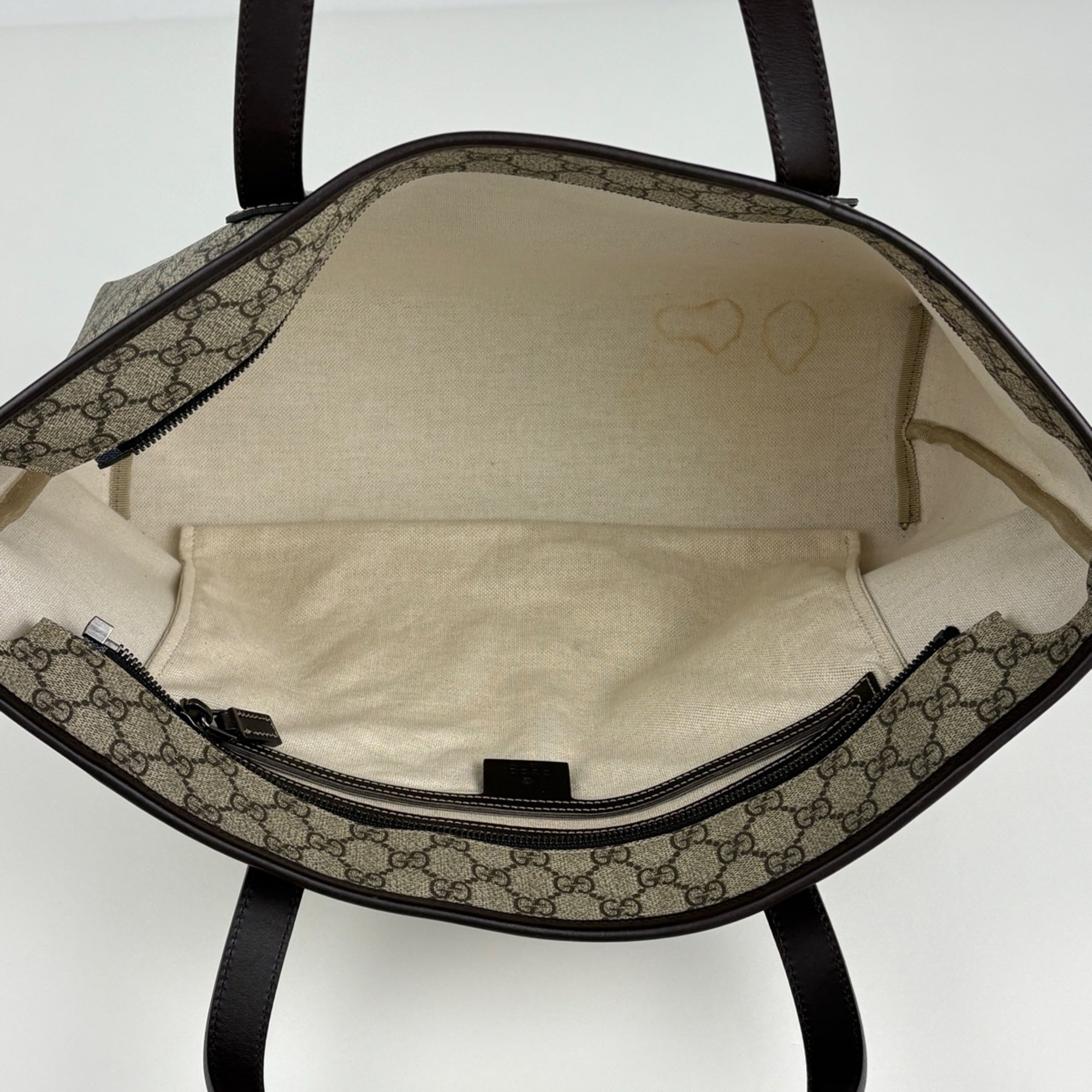 Gucci Brown Coated Canvas Tote Bag (Pre-Owned)