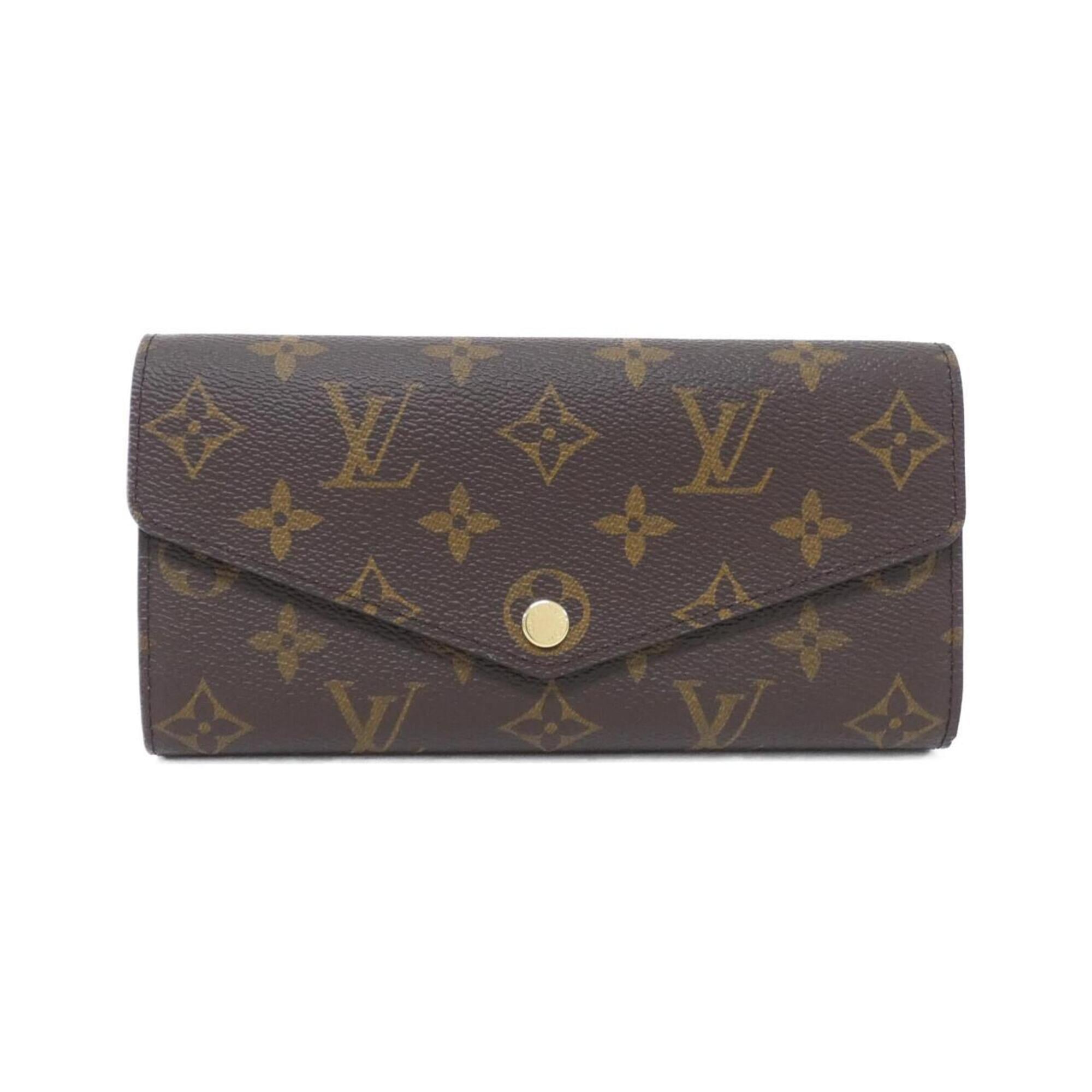 Louis Vuitton Brown Coated Canvas Long Wallet (Bi-Fold) (Pre-Owned)