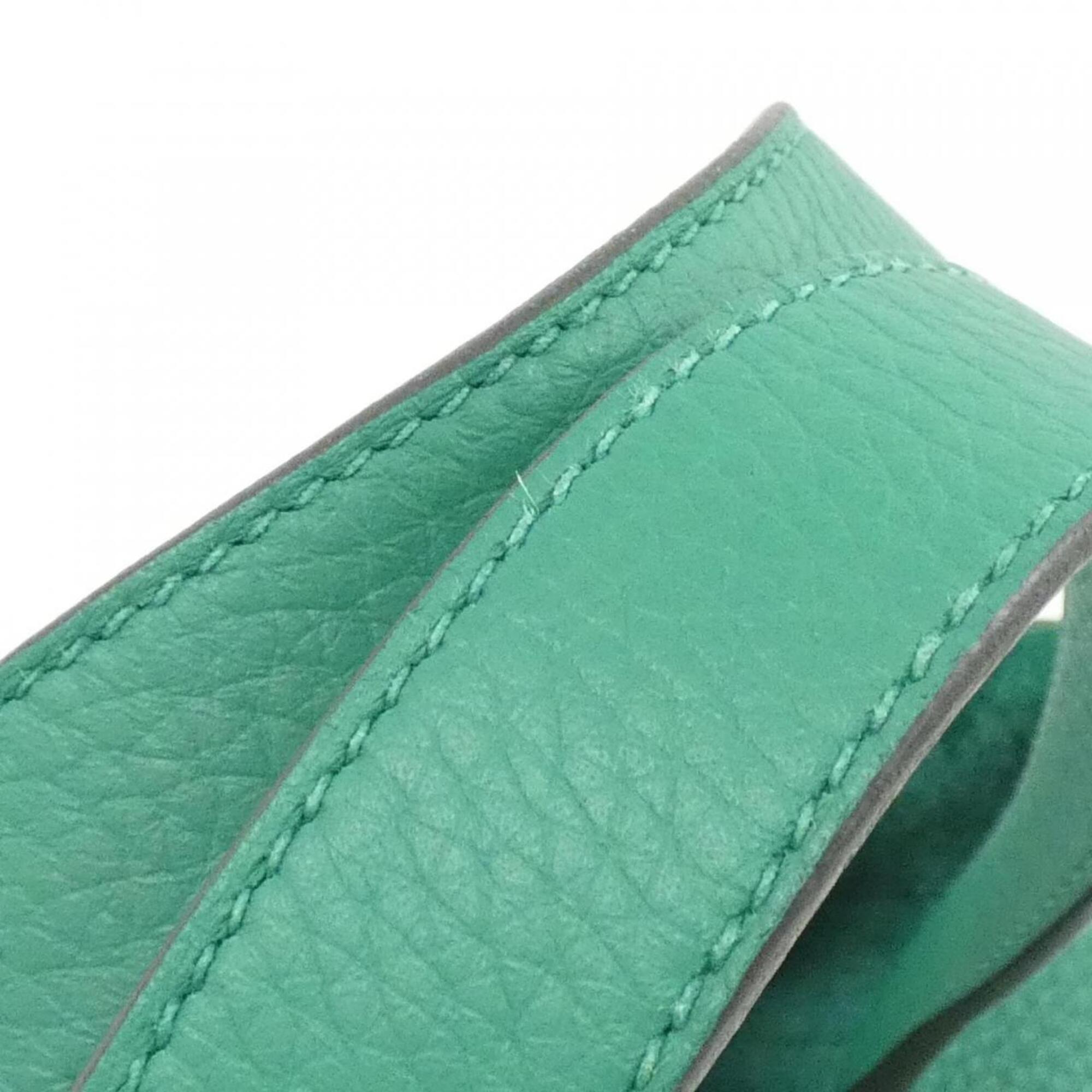 Hermes Vert Taurillon Clemence Leather Handbag (Pre-Owned)