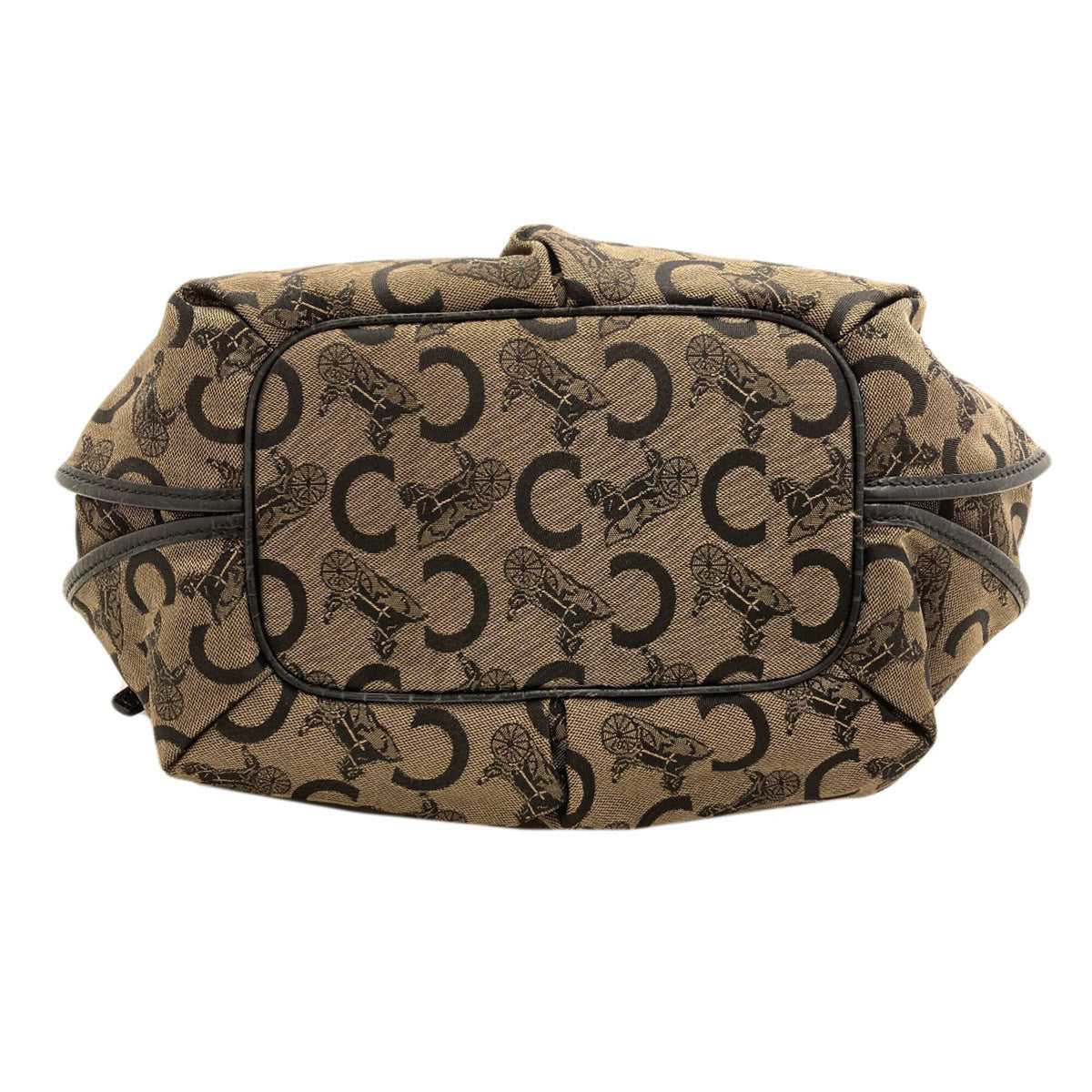 Celine Black Brown Canvas Handbag (Pre-Owned)