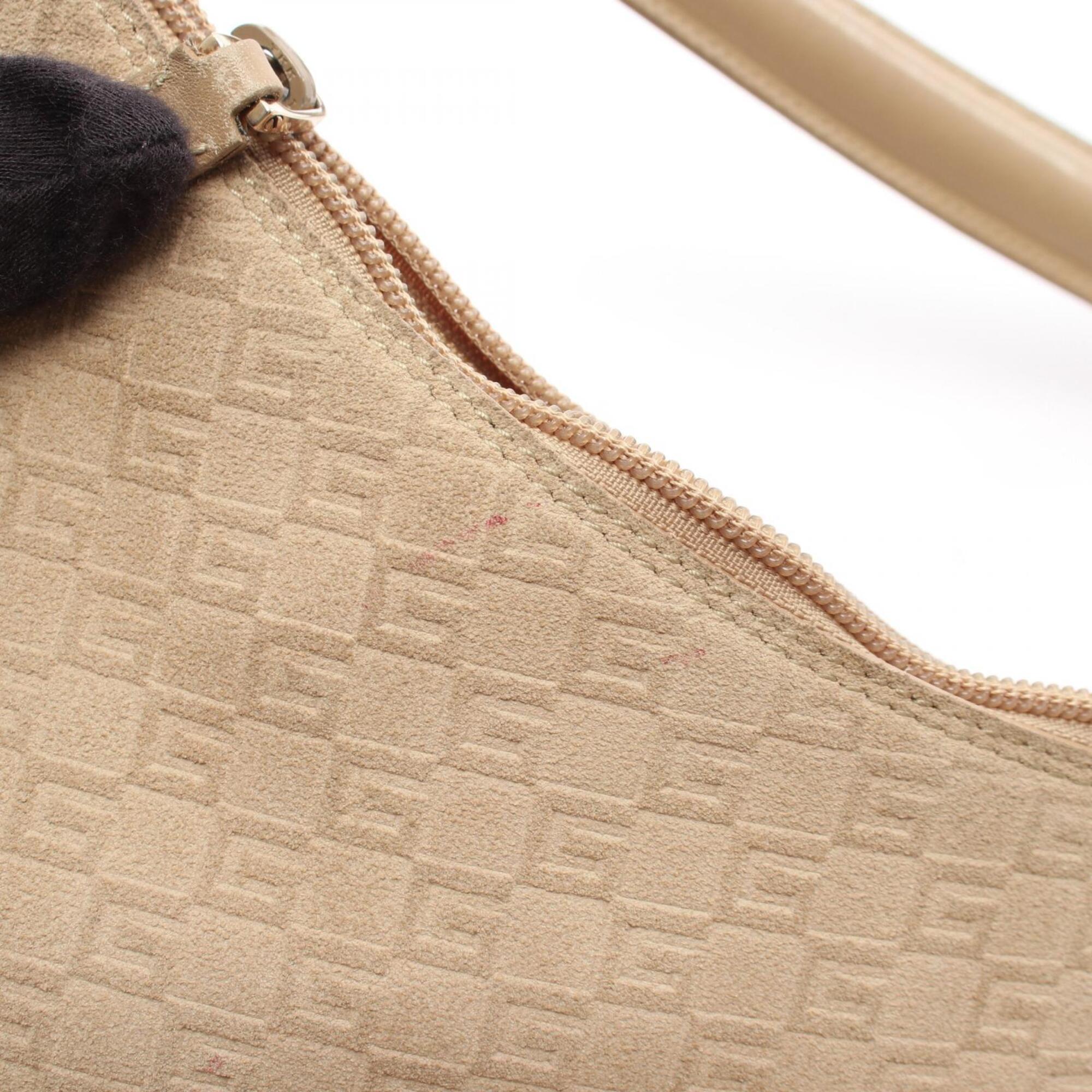 Gucci Beige Suede Leather Handbag Shoulder Bag (Pre-Owned)