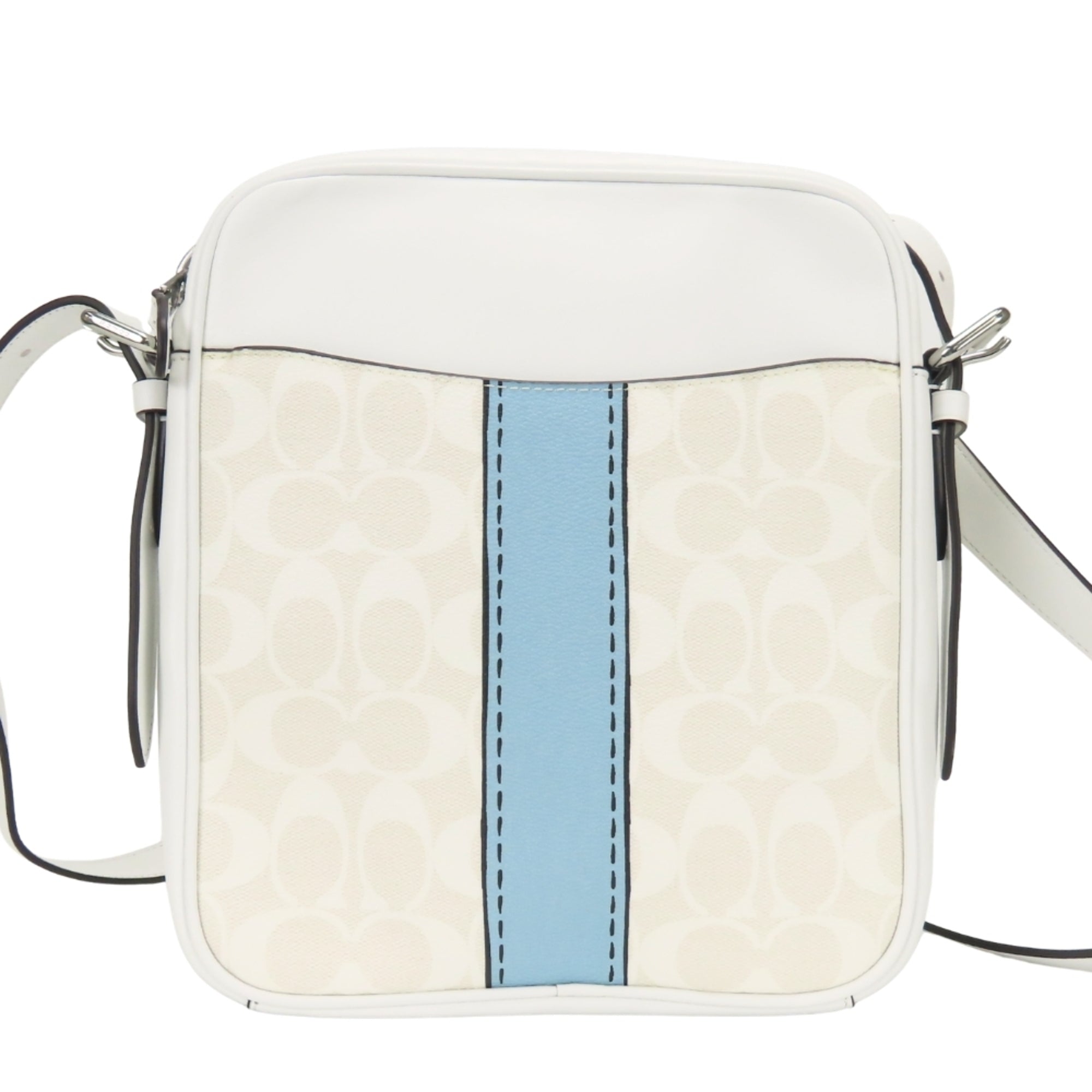 Coach Signature White Leather Shoulder Bag (Pre-Owned)