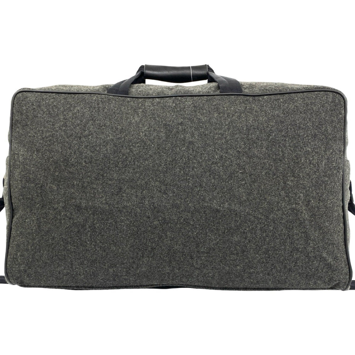 Prada Gray Wool Nylon Boston Bag Shoulder Bag (Pre-Owned)