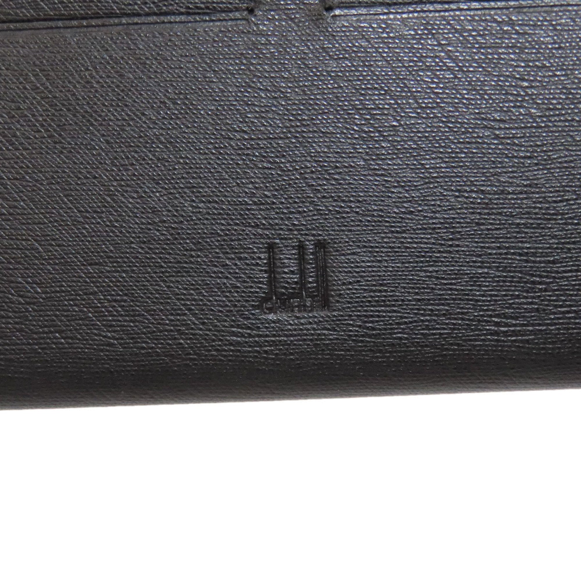 Dunhill Dark Brown Leather Long Wallet (Bi-Fold) (Pre-Owned)