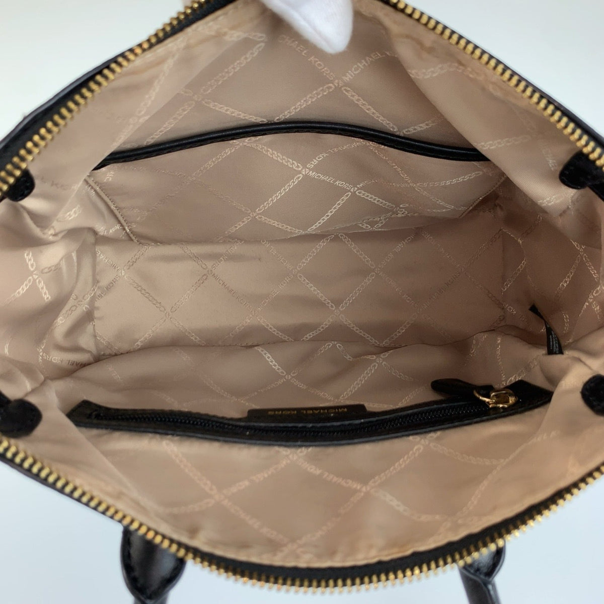 Michael Kors Black Brown White Pvc Handbag Shoulder Bag (Pre-Owned)