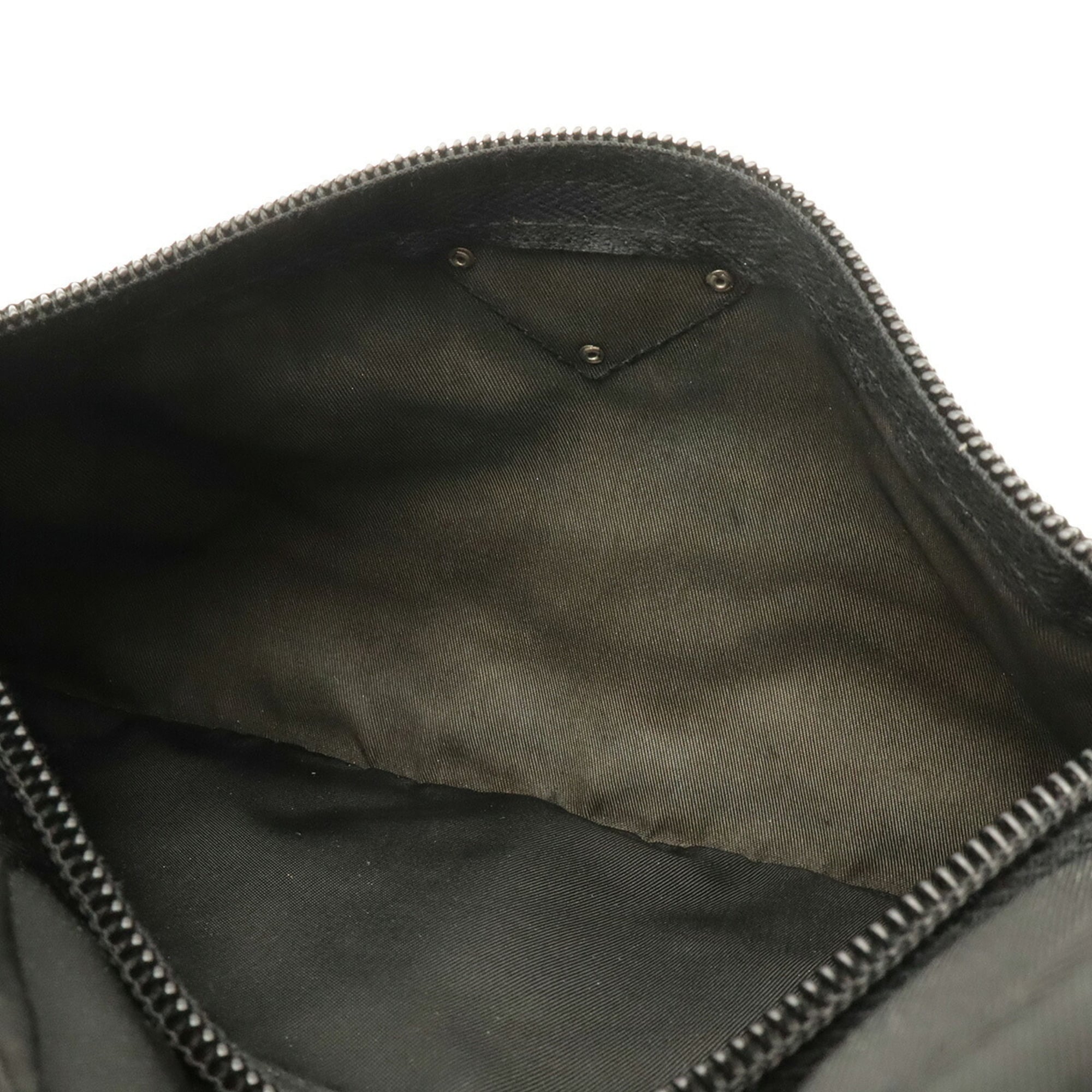 Prada Black Nero Nylon Leather Pochette Shoulder Bag (Pre-Owned)