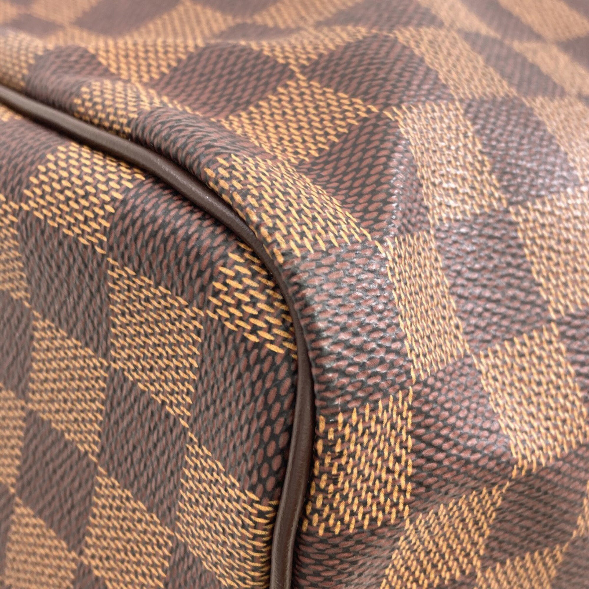 Louis Vuitton Damier Canvas Ebene Damier Canvas Boston Bag (Pre-Owned)