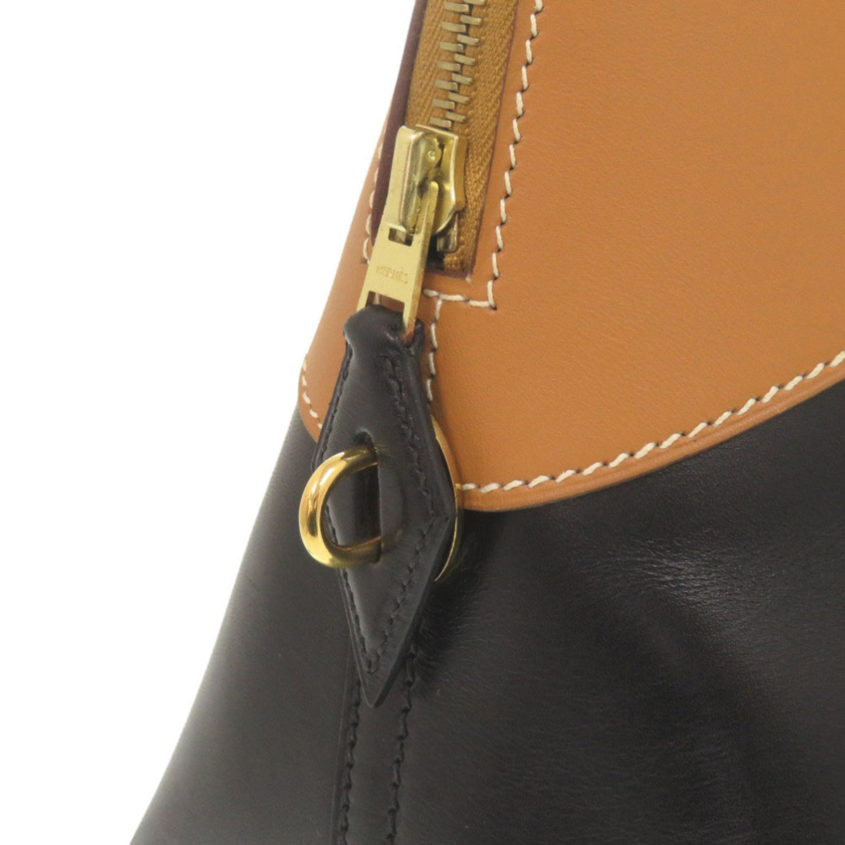 Hermes Bicolor Black Box Calf Leather Chamonix Leather Handbag (Pre-Owned)