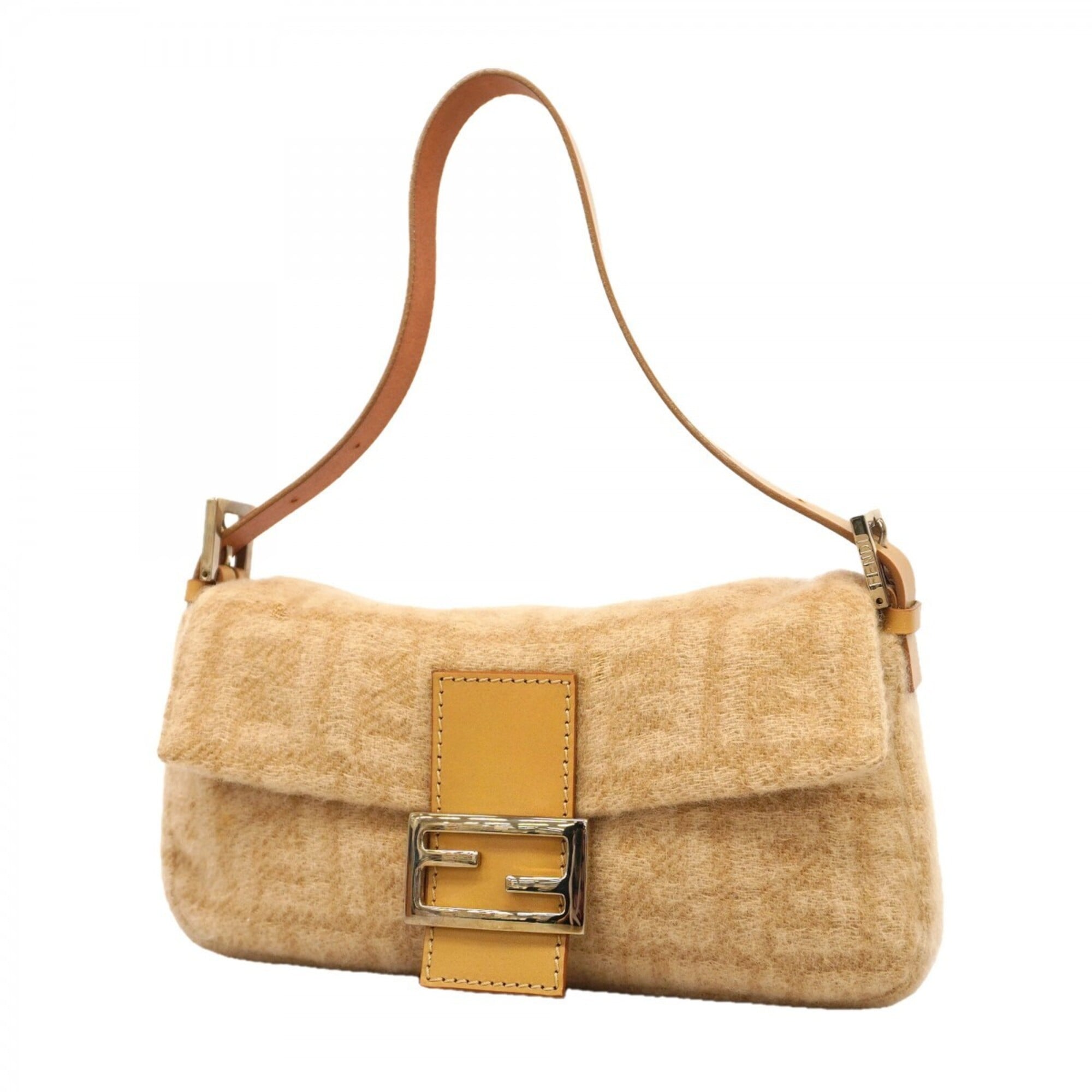 Fendi Beige Felt Handbag (Pre-Owned)