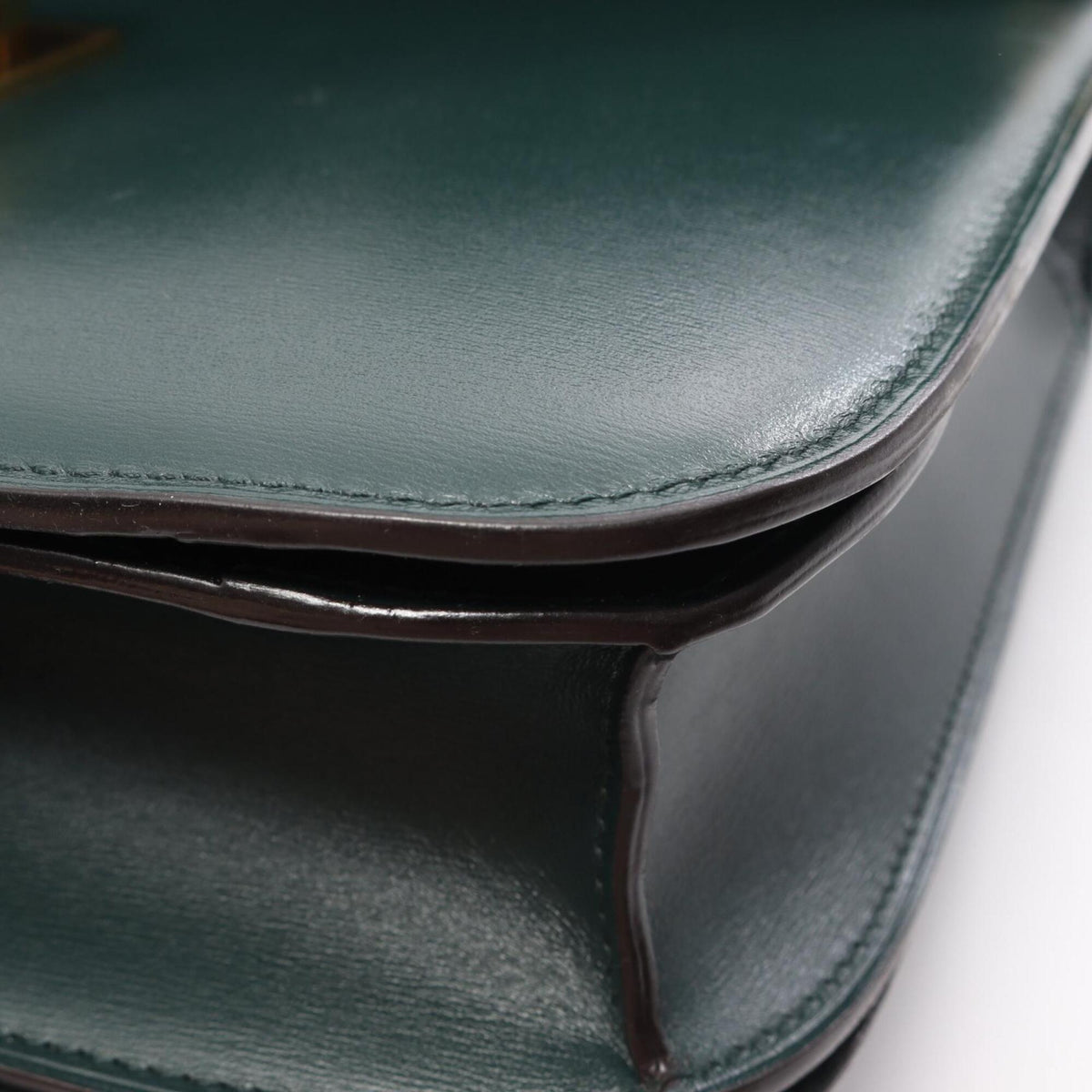 Celine Green Leather Handbag Shoulder Bag (Pre-Owned)