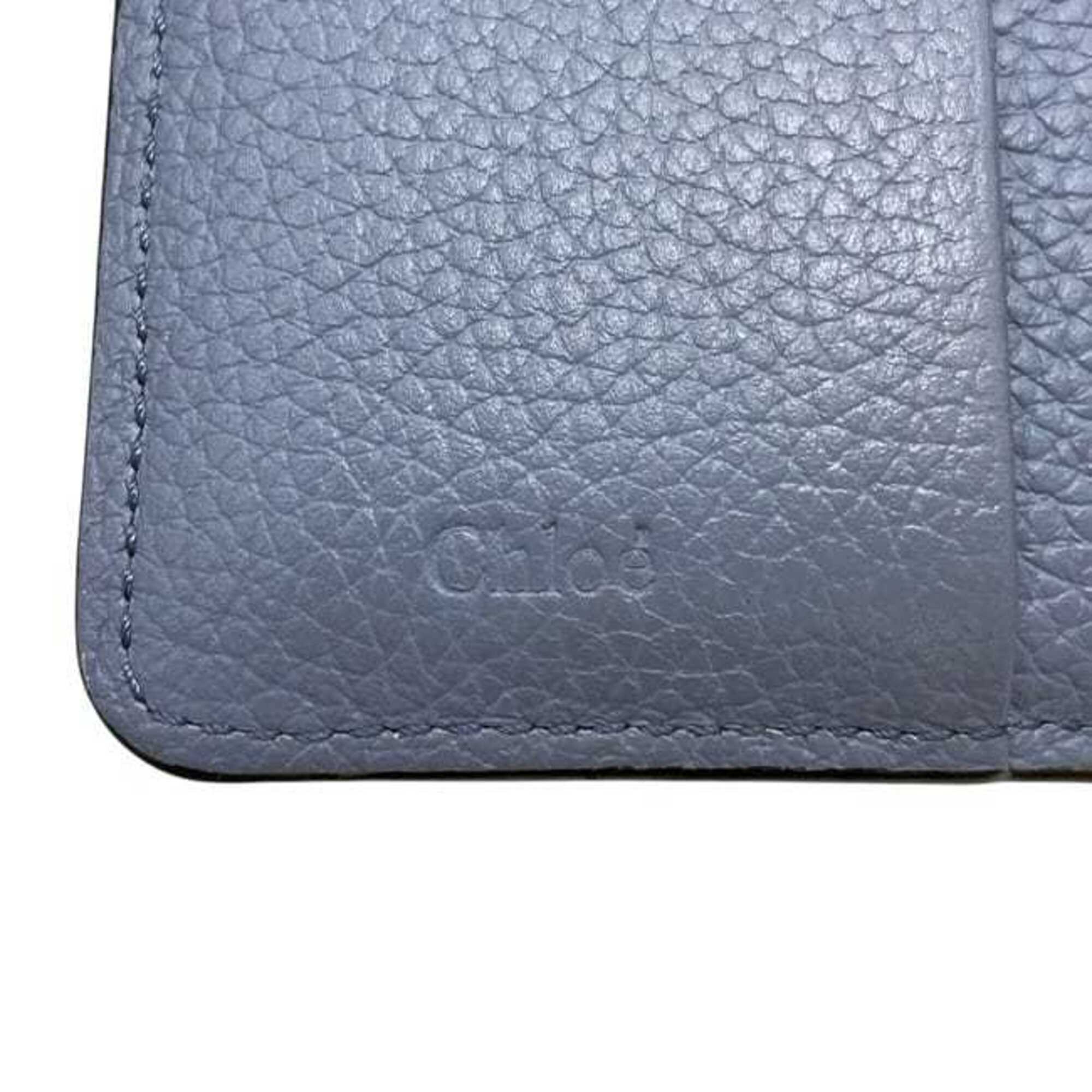 Chloé Blue Light Blue Leather Wallet (Tri-Fold) (Pre-Owned)