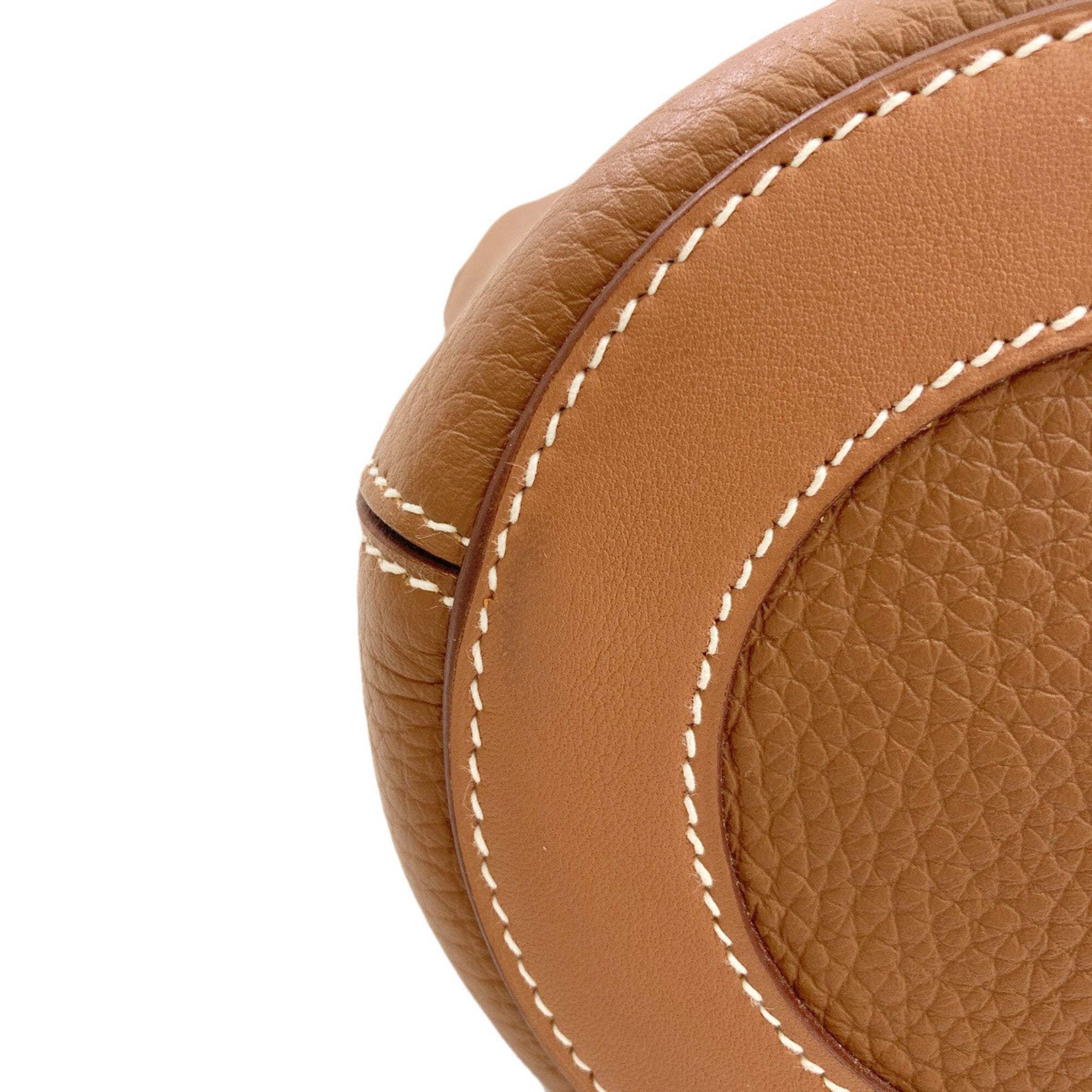 Hermes Gold Taurillon Clemence Leather Handbag (Pre-Owned)