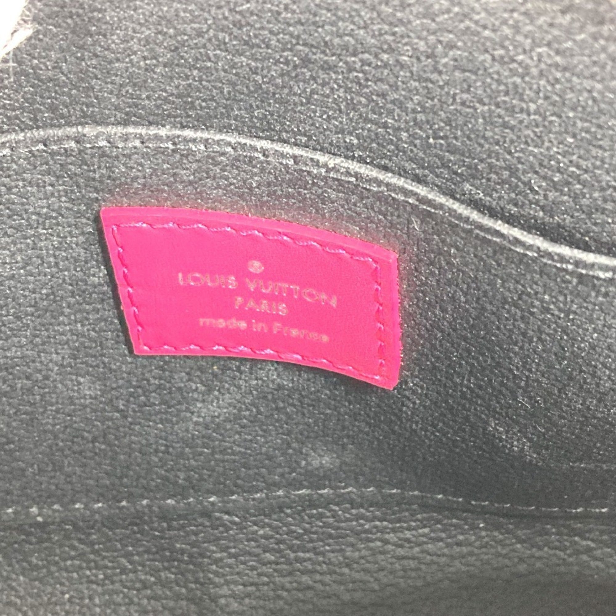 Louis Vuitton Black Noir Pink Epi Leather Pochette Pouch (Pre-Owned)