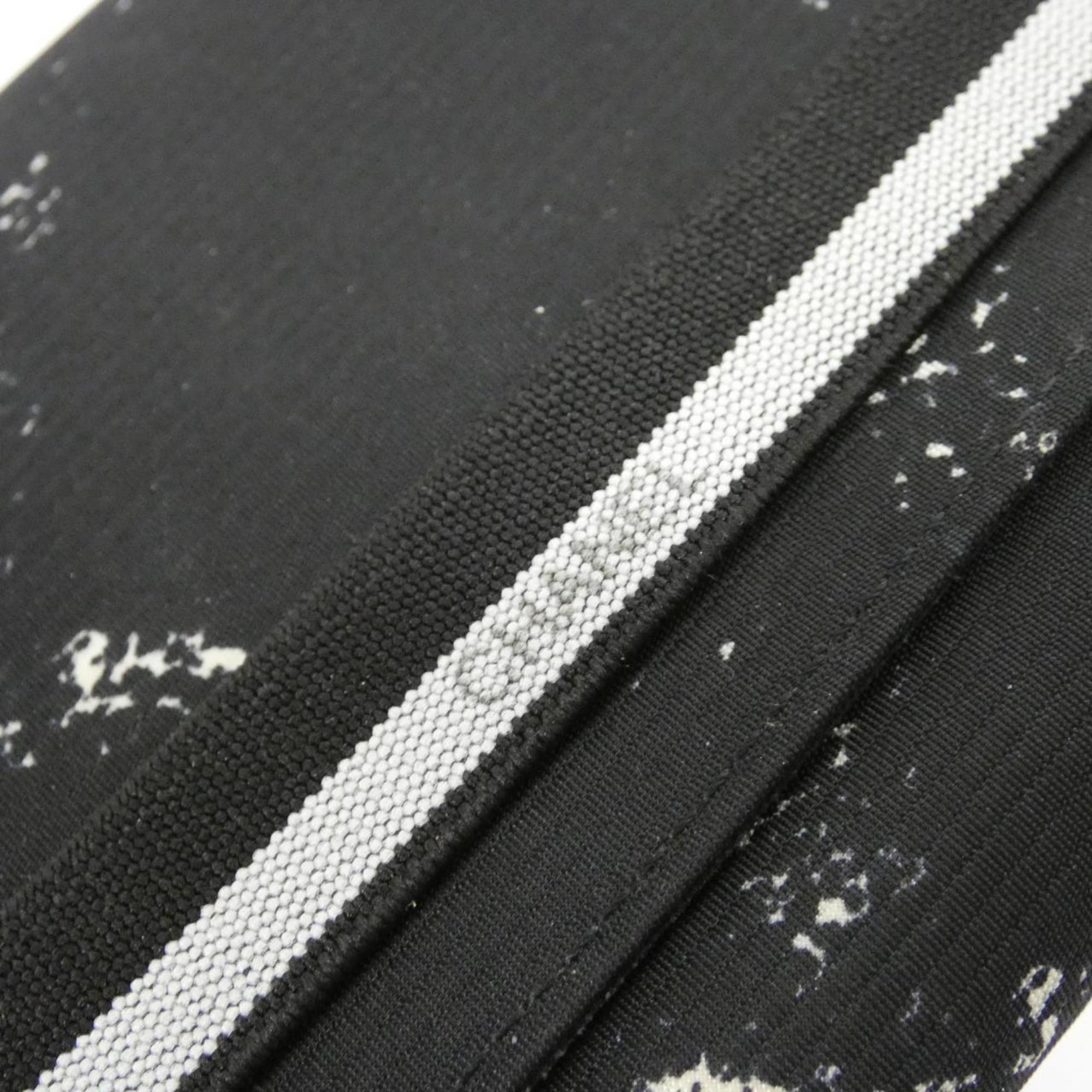Chanel Black White Nylon Wallet (Tri-Fold) (Pre-Owned)