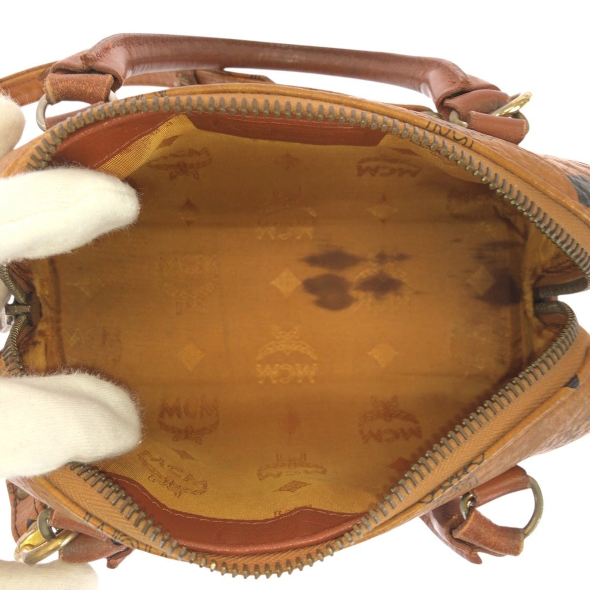 Mcm Brown Camel Pvc Handbag Shoulder Bag (Pre-Owned)
