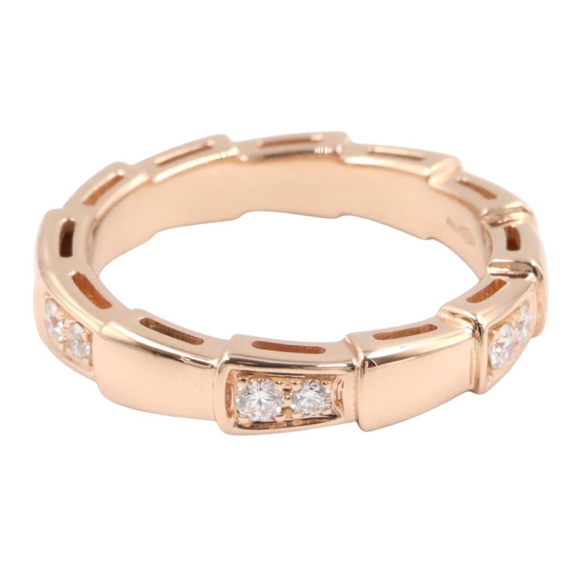 Bvlgari Gold Clear Pink Gold (18K) Band Ring (Pre-Owned)