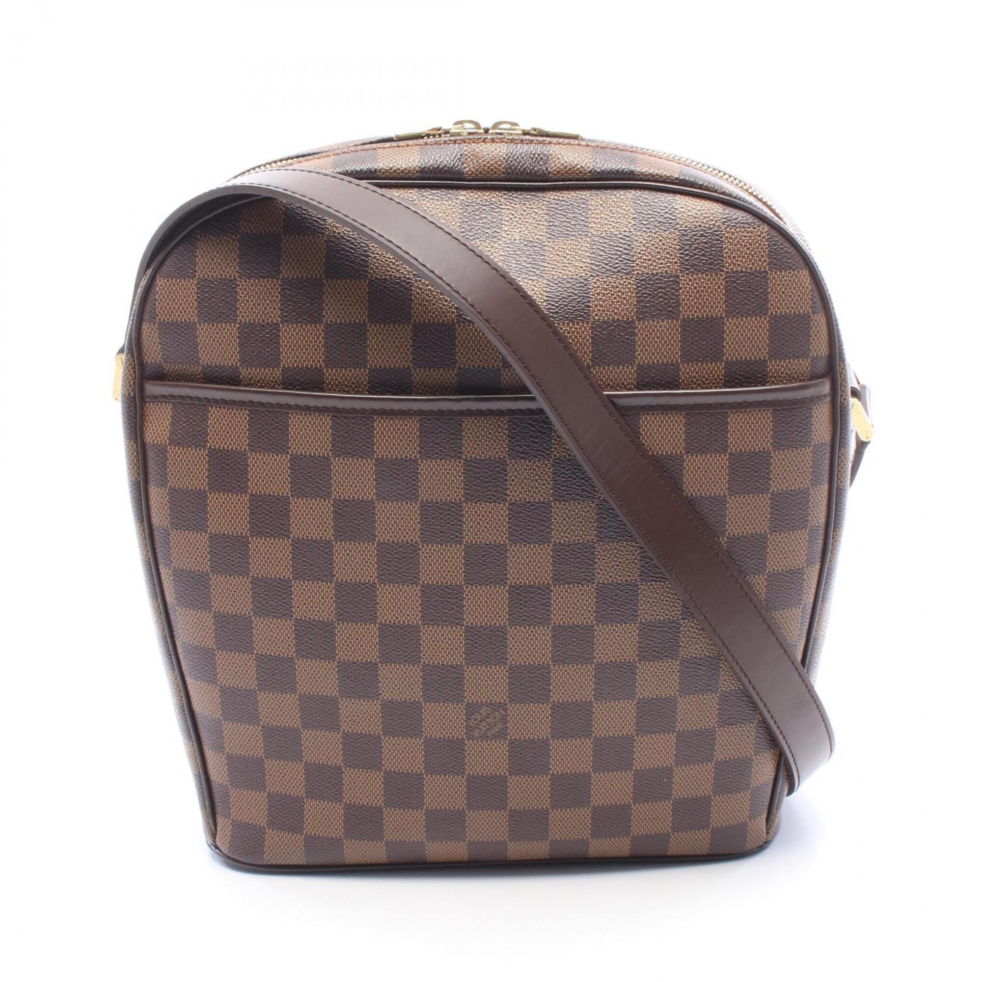 Louis Vuitton Brown Coated Canvas Leather Handbag Shoulder Bag (Pre-Owned)