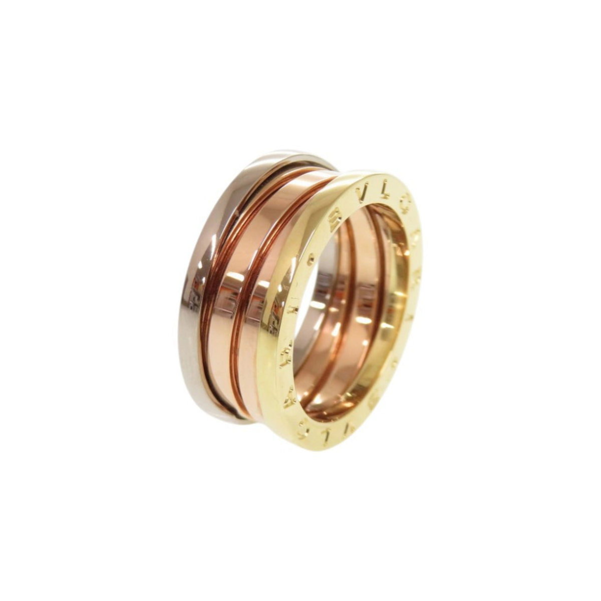 Bvlgari Yellow Gold (18K) Pink Gold (18K) White Gold (18K) Band Ring (Pre-Owned)