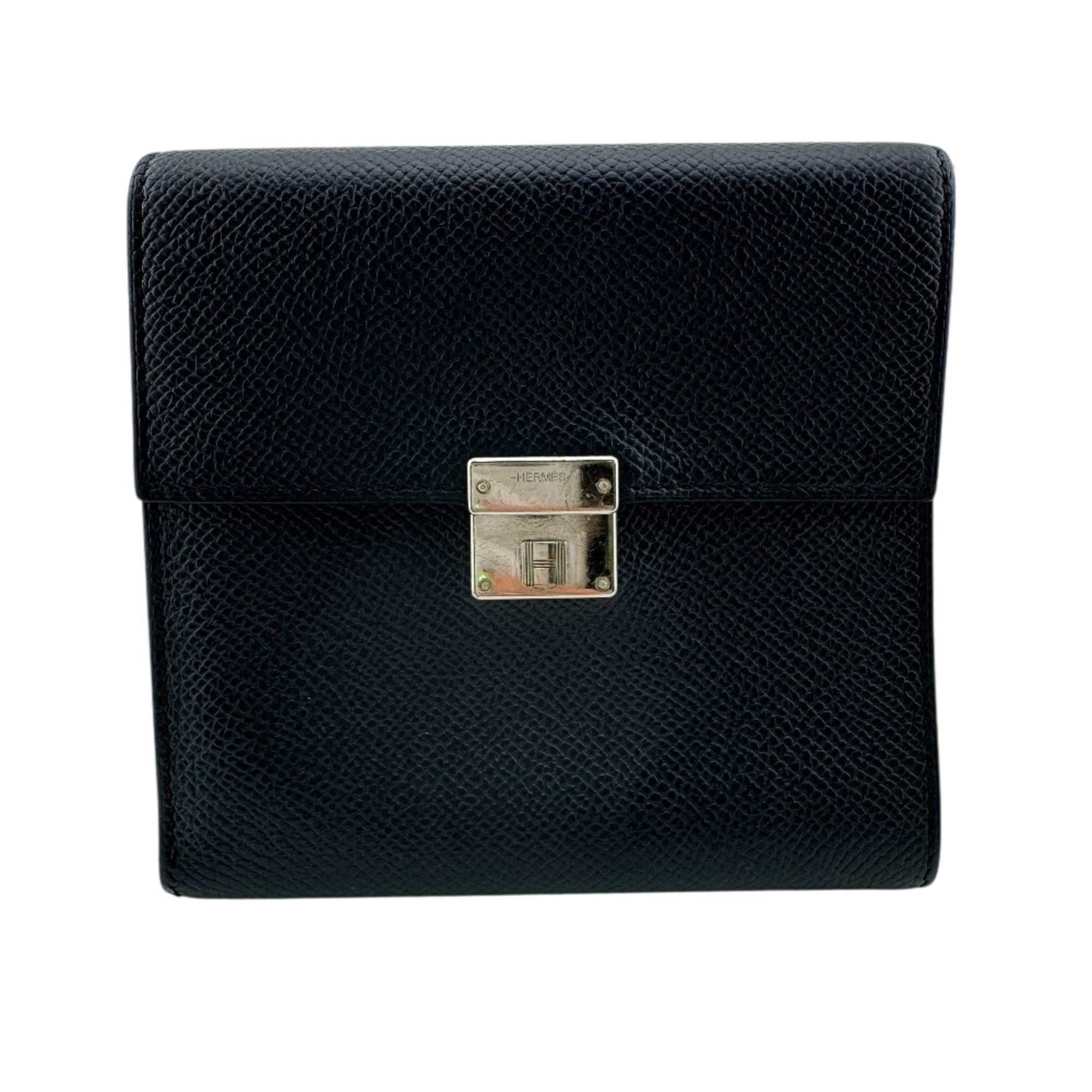 Hermes Blue Indigo Epsom Leather Wallet (Tri-Fold) (Pre-Owned)