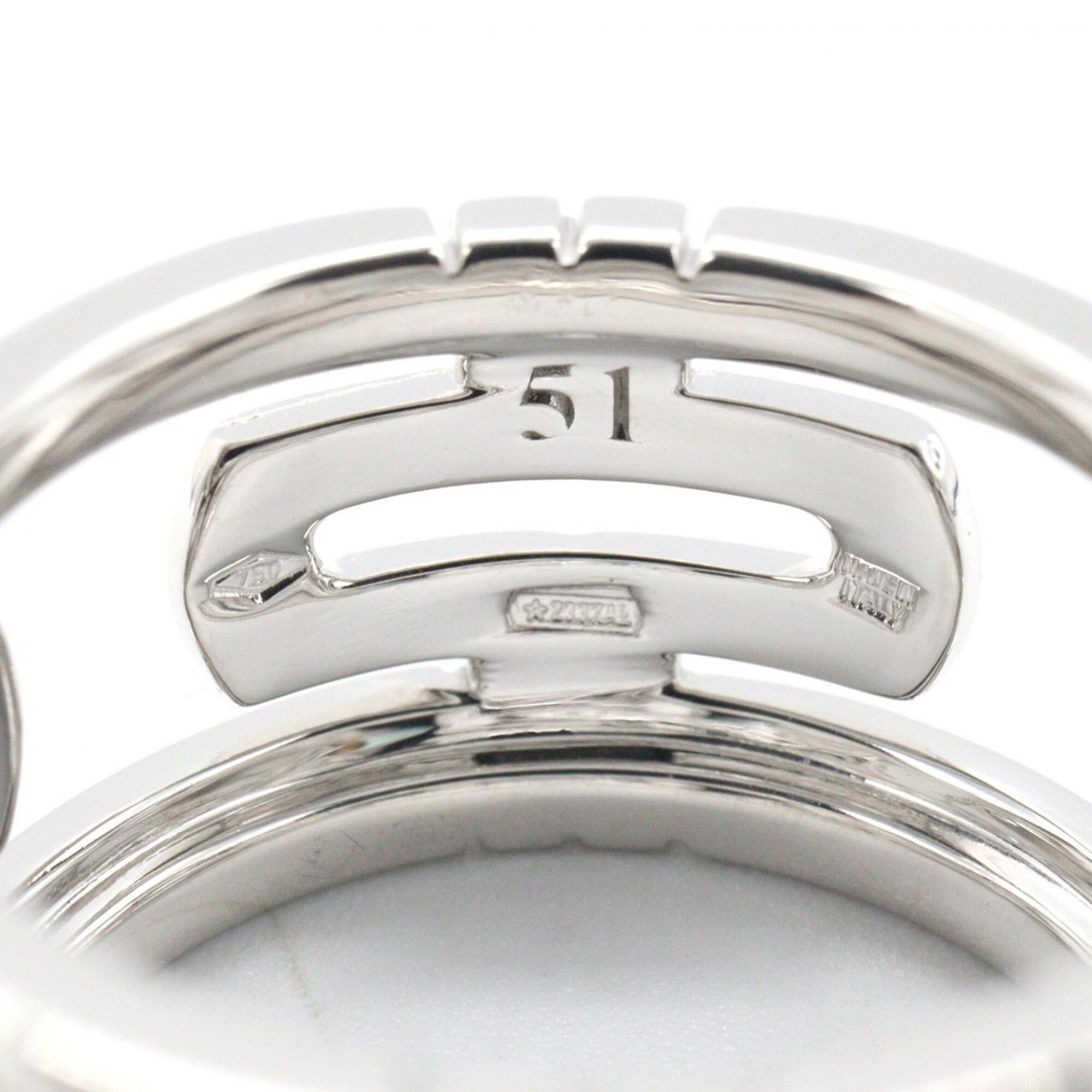 Bvlgari Silver White Gold (18K) Band Ring (Pre-Owned)