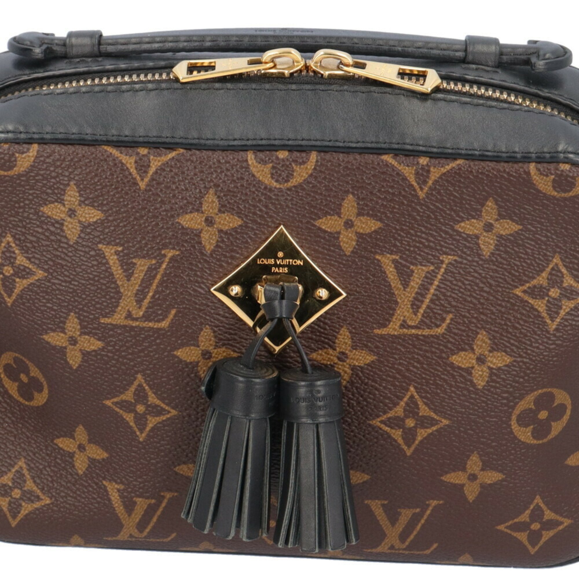 Louis Vuitton Black Brown Monogram Canvas Shoulder Bag (Pre-Owned)