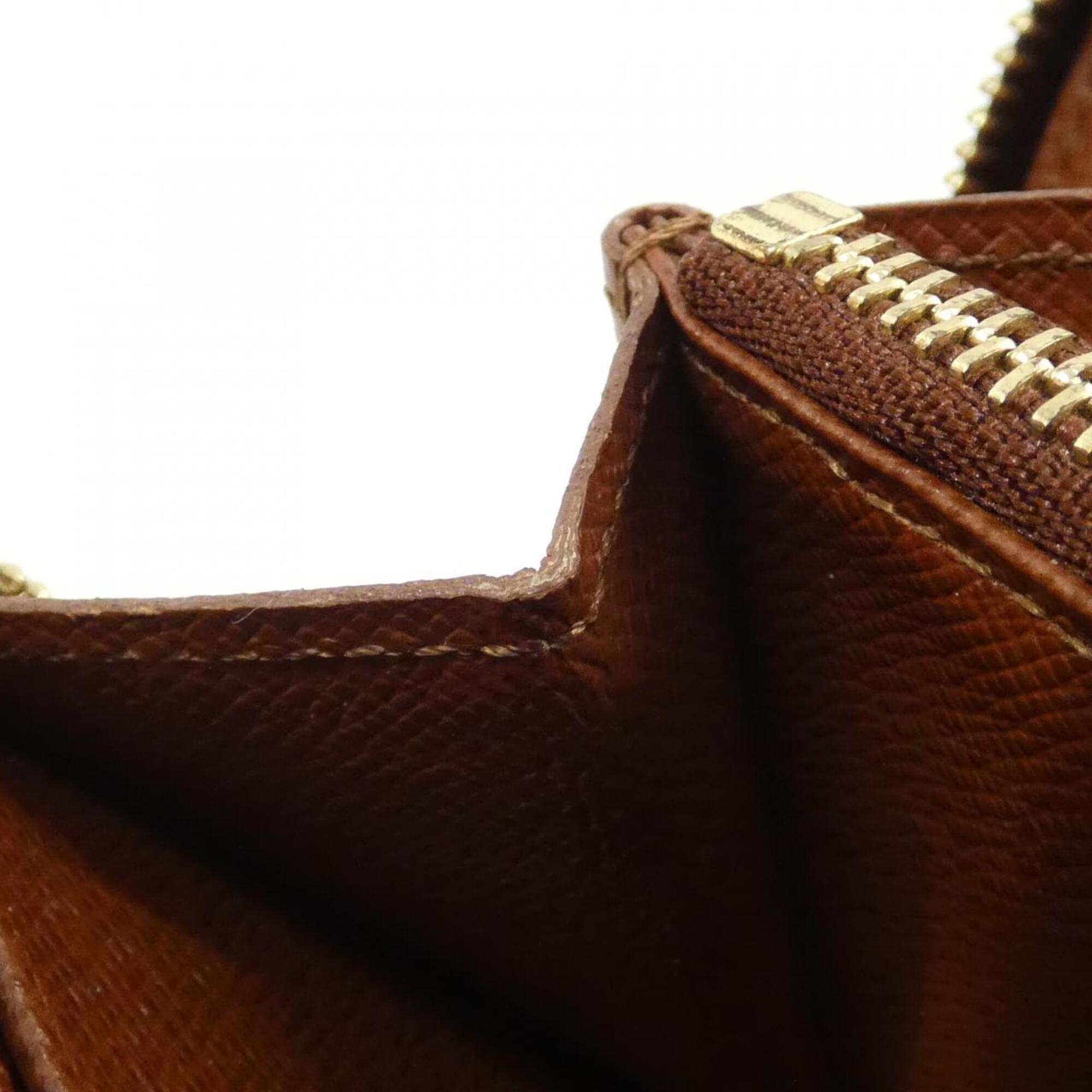 Louis Vuitton Marron Coated Canvas Long Wallet (Bi-Fold) (Pre-Owned)